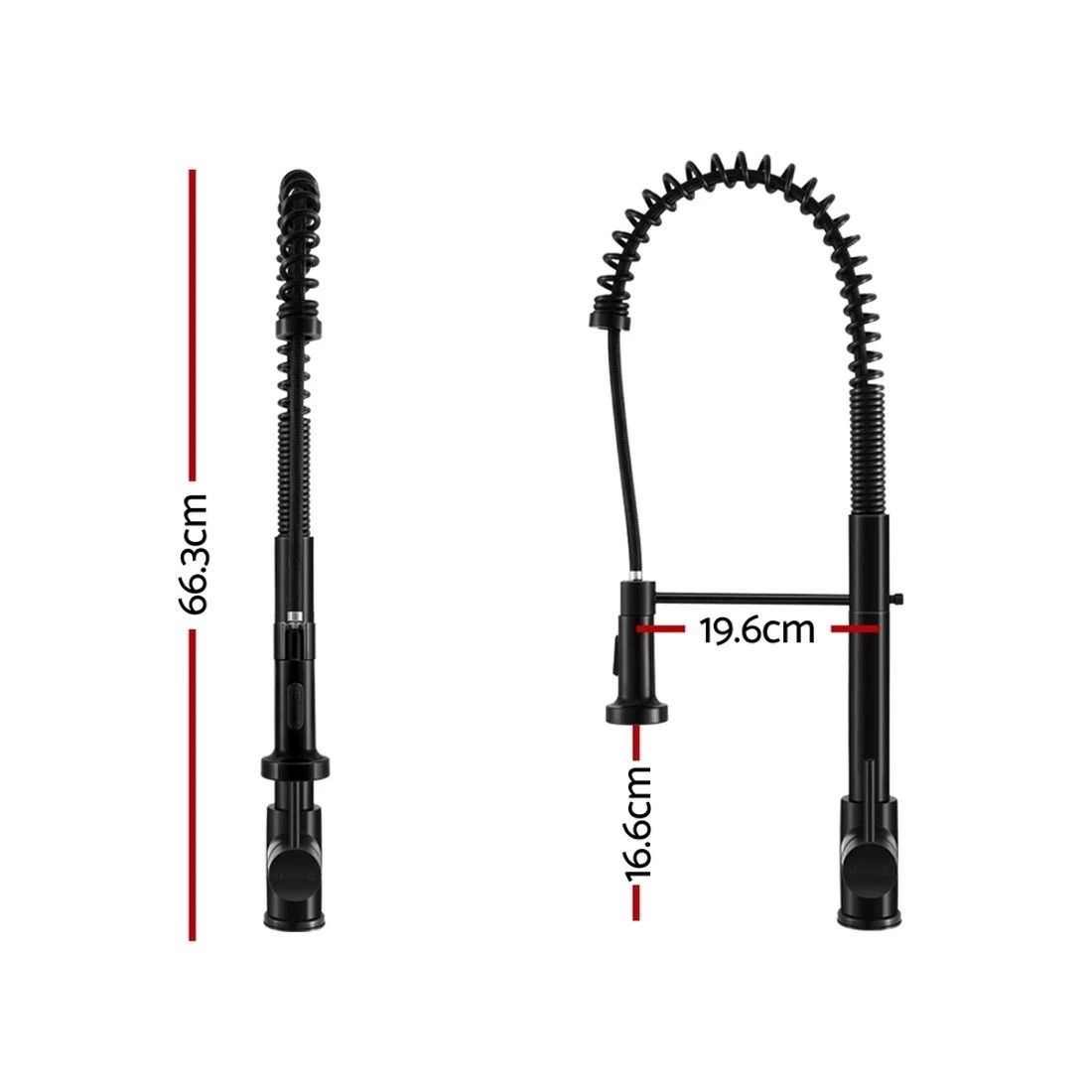 1 Cefito Stainless Steel Sink 77x45CM With Pull Out Mixer Tap Kitchen Double Bowl - Black, 1 of 4