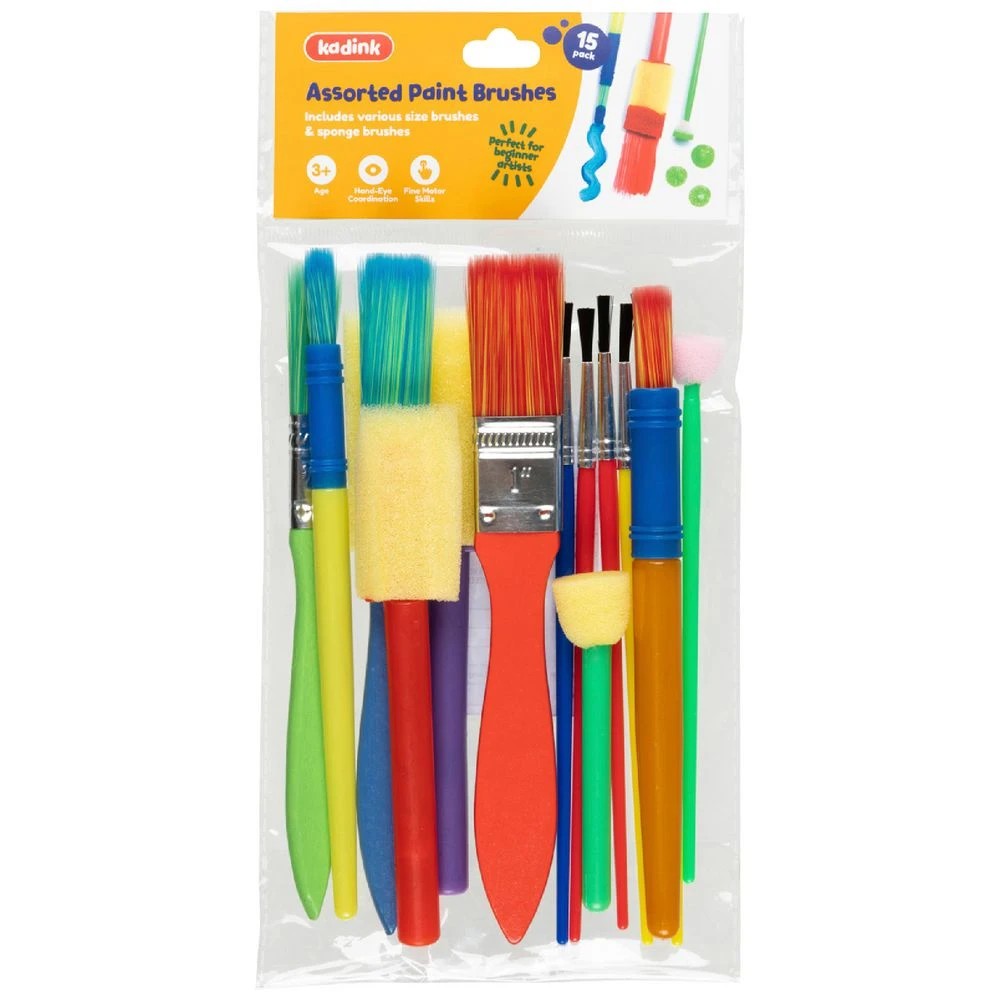 1 Kadink Assorted Paintbrushes 15 Pack, 1 of 2