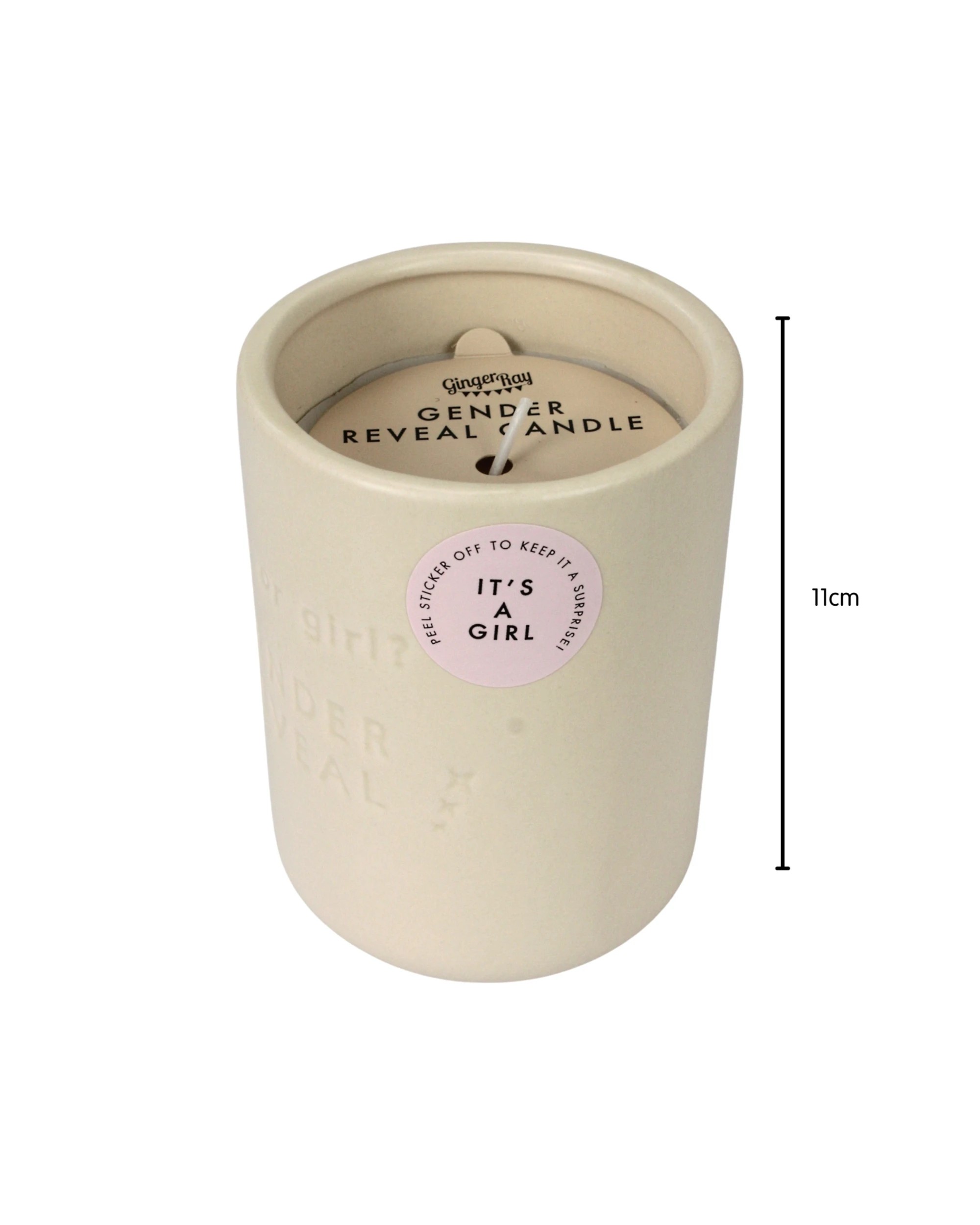 3 CCDS Ginger Ray Baby Gender Reveal Unscented Candle - Pink, 3 of 4