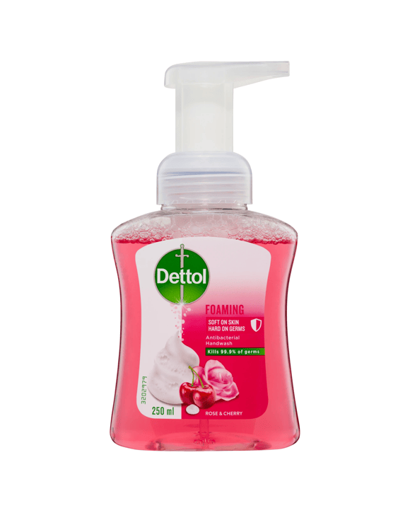 Dettol Foaming Antibacterial Handwash 250ml - Cherry and Rose Fragrance