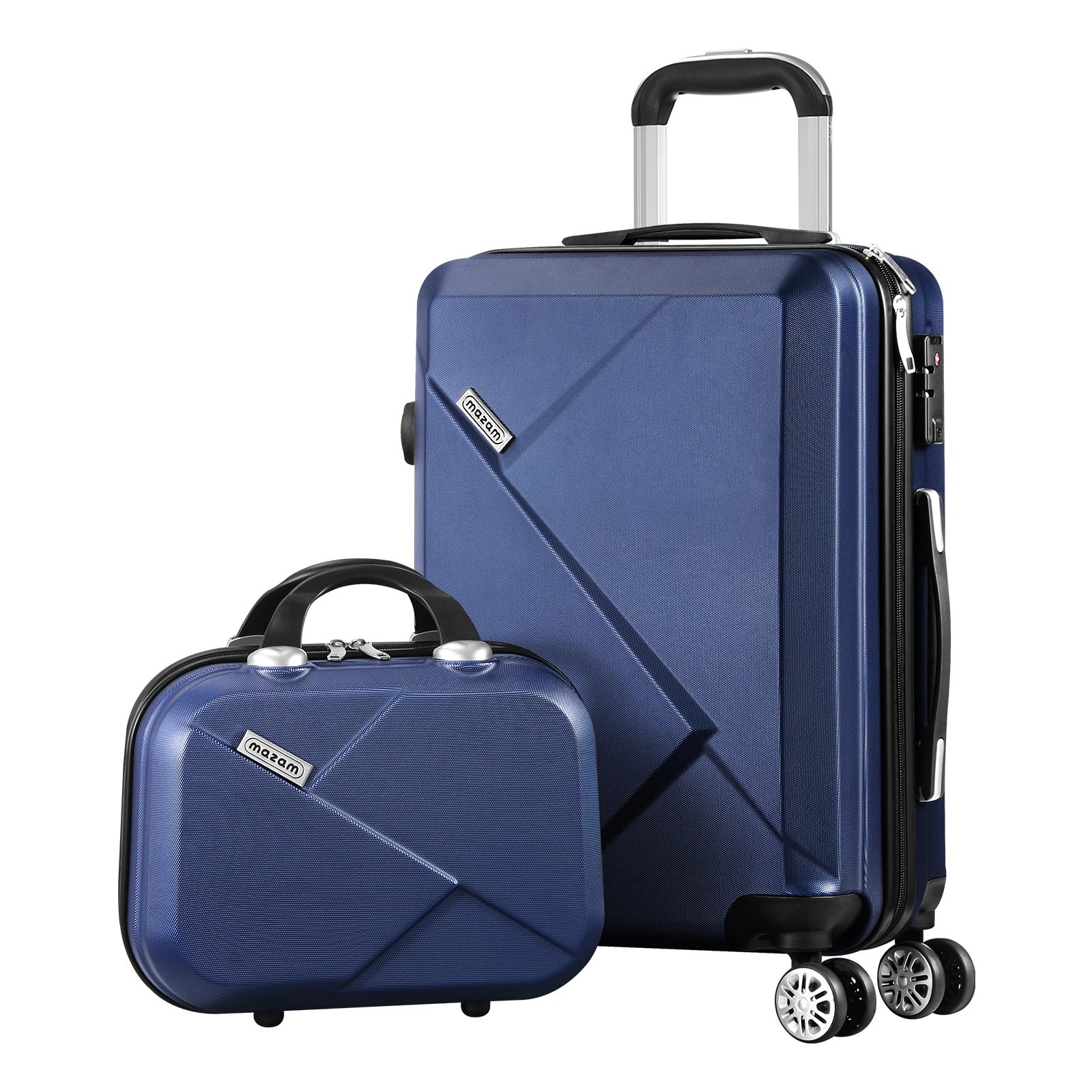 1 Mazam 2PCS Luggage Suitcase Trolley Set - Blue, 1 of 7