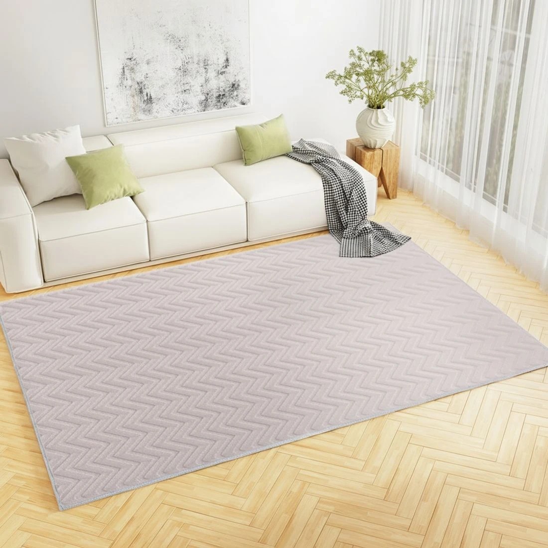 4 Artiss Floor Rug 200x290 Washable Mat Carpet Microfiber - Multi, 4 of 4