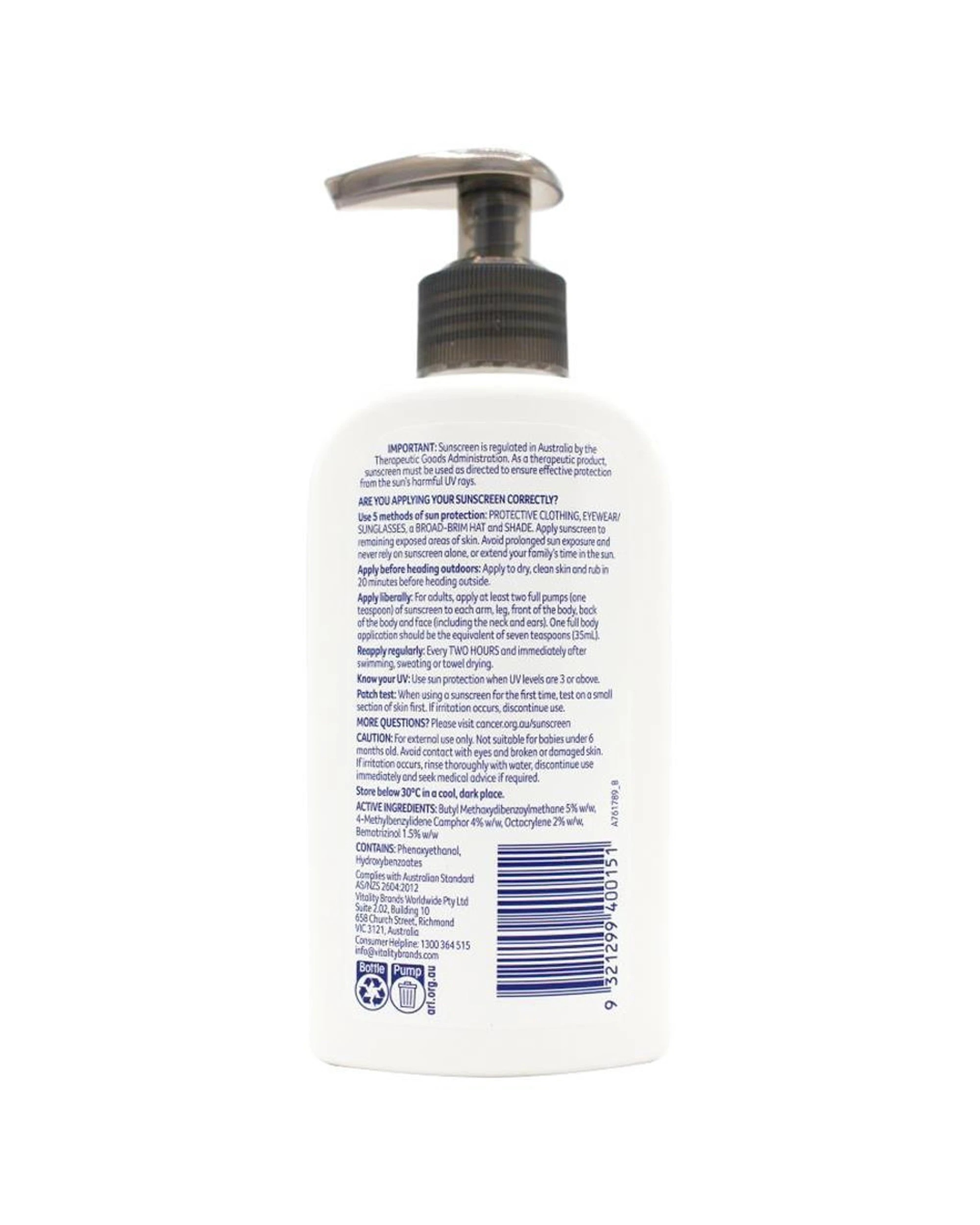 3 Cancer Council 4PK Active Sunscreen SPF50 Body Lotion 200ml - Multi, 3 of 3