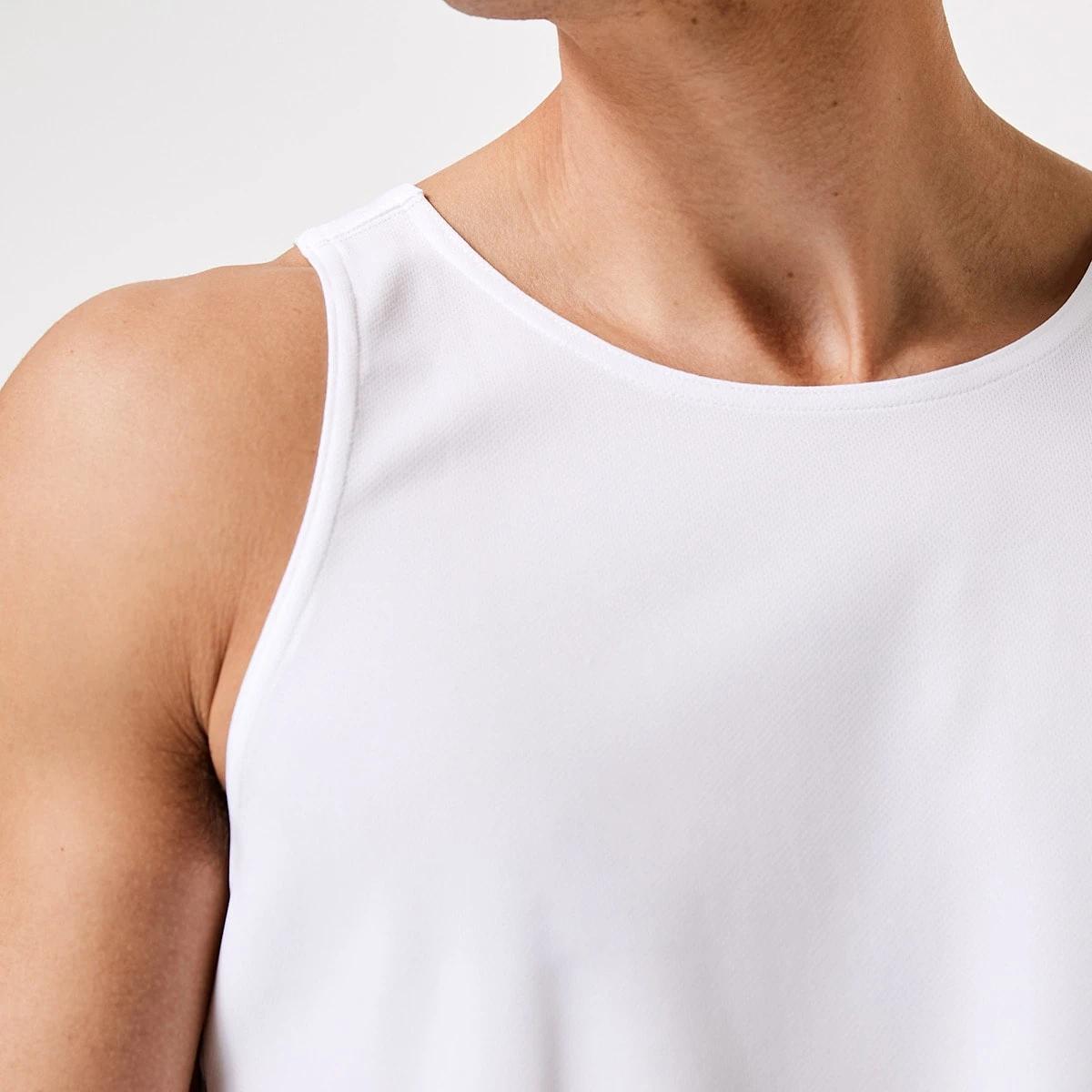 6 Active Mens Mesh Tank WHITE, 6 of 6