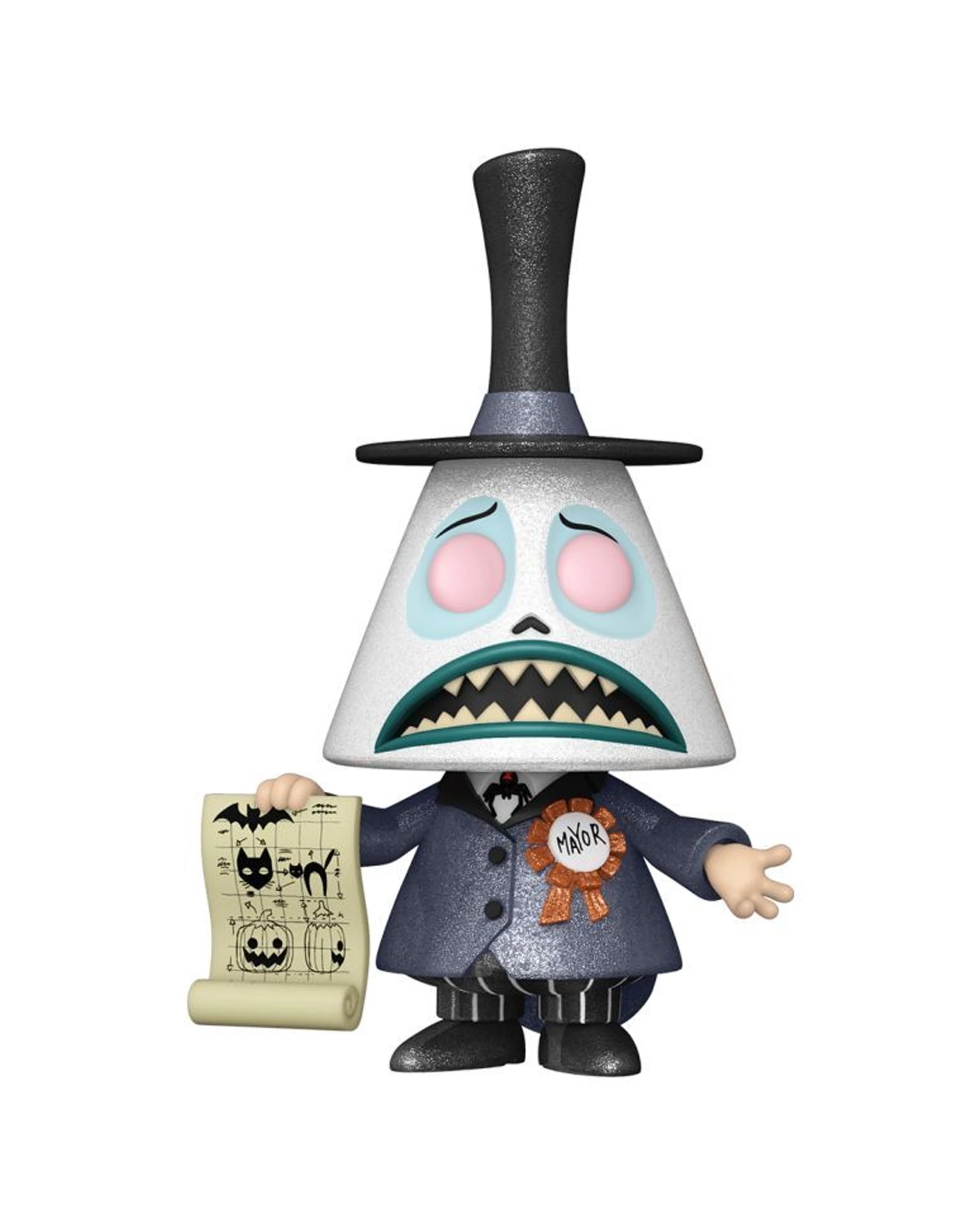 3 POP Mayor With Megaphone Nightmare Before Christmas Chase Variant Vinyl Figure - Black, 3 of 3