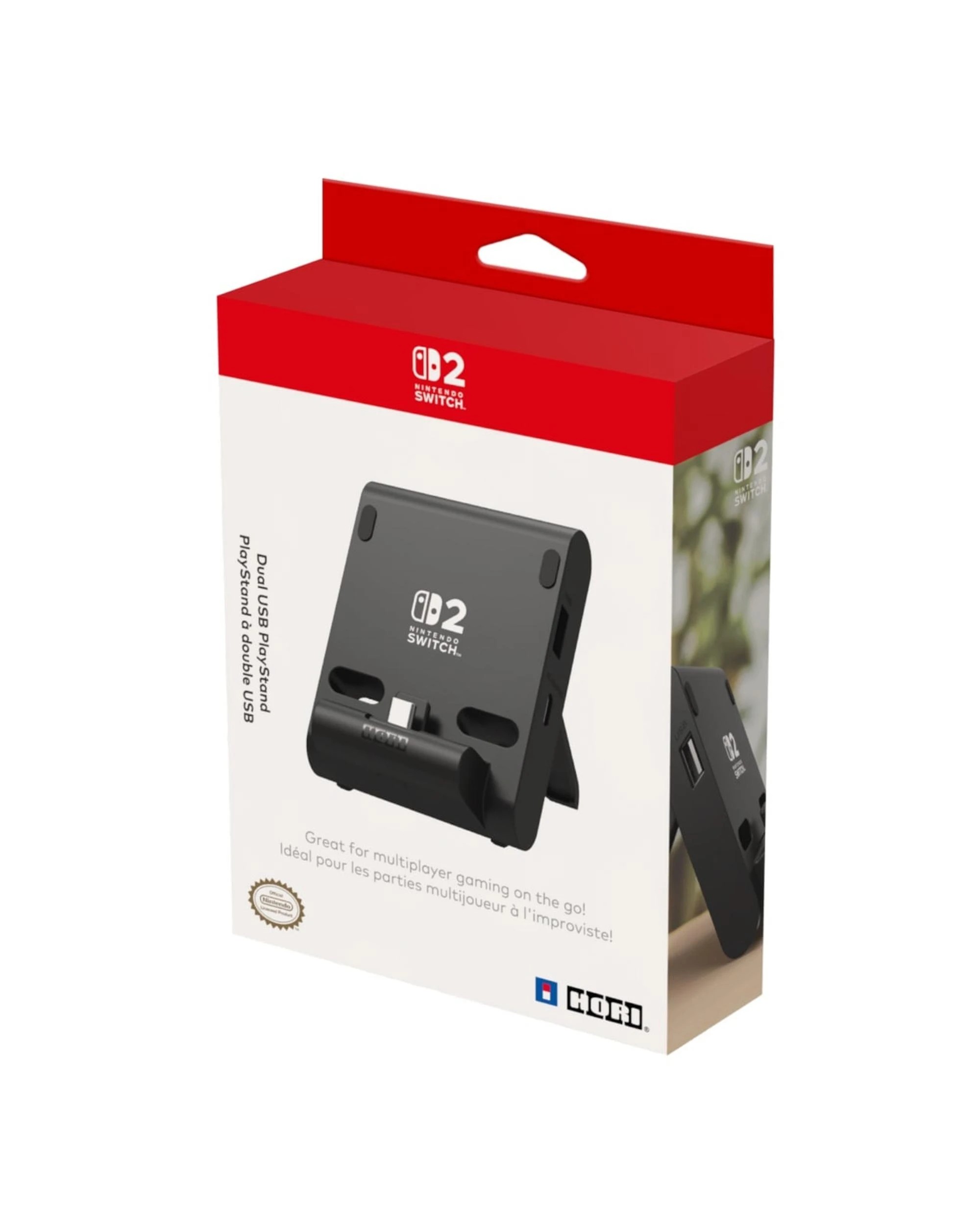 1 HORI Dual USB Playstand for Nintendo Switch 2 - Black, 1 of 6