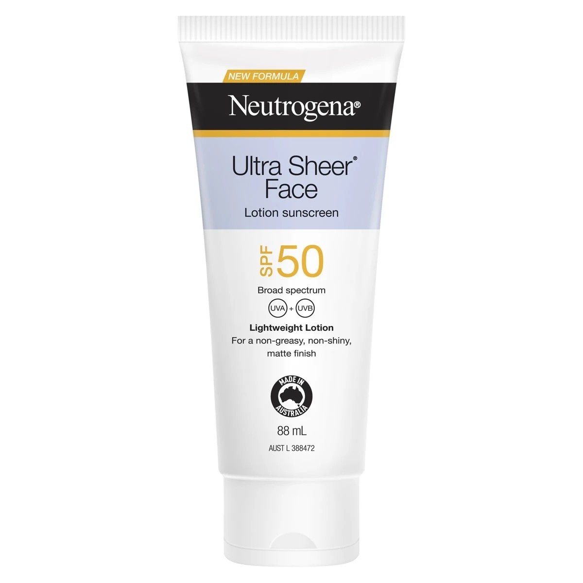1 Neutrogena Ultra Sheer SPF 50 Face Lotion Sunscreen 88ml, 1 of 4