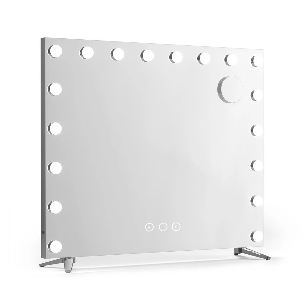 1 80x65cm Embellir Makeup Mirror Hollywood Vanity with LED Light  Legs - Silver, 1 of 6