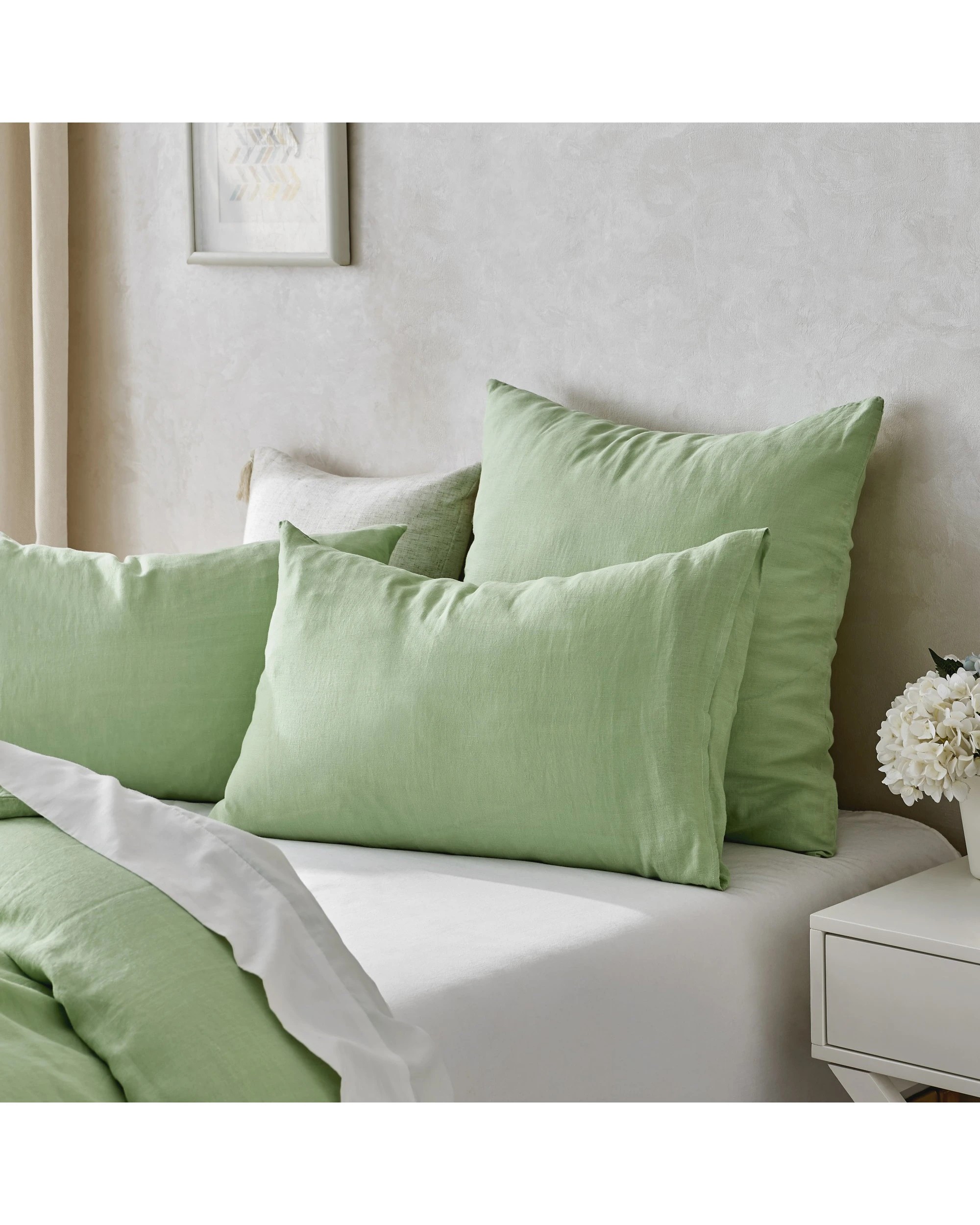 7 Natural Home 100% European Flax Linen Quilt Cover Set - Super King Bed - Sage, 7 of 9