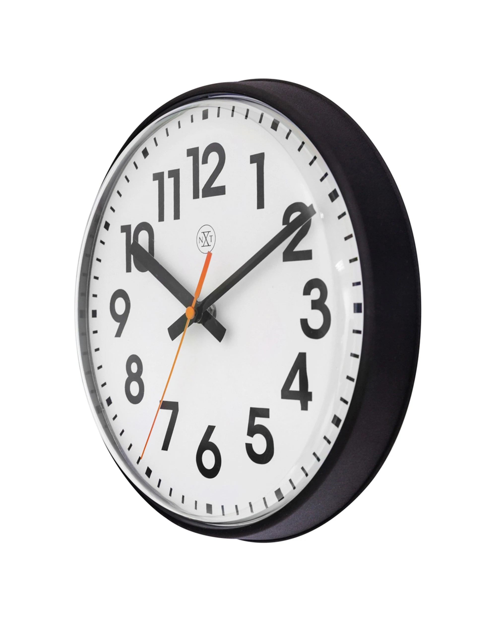 3 NeXtime Peter 36cm Silent Movement Wall Clock Minimalist Plastic Cover - Black, 3 of 5