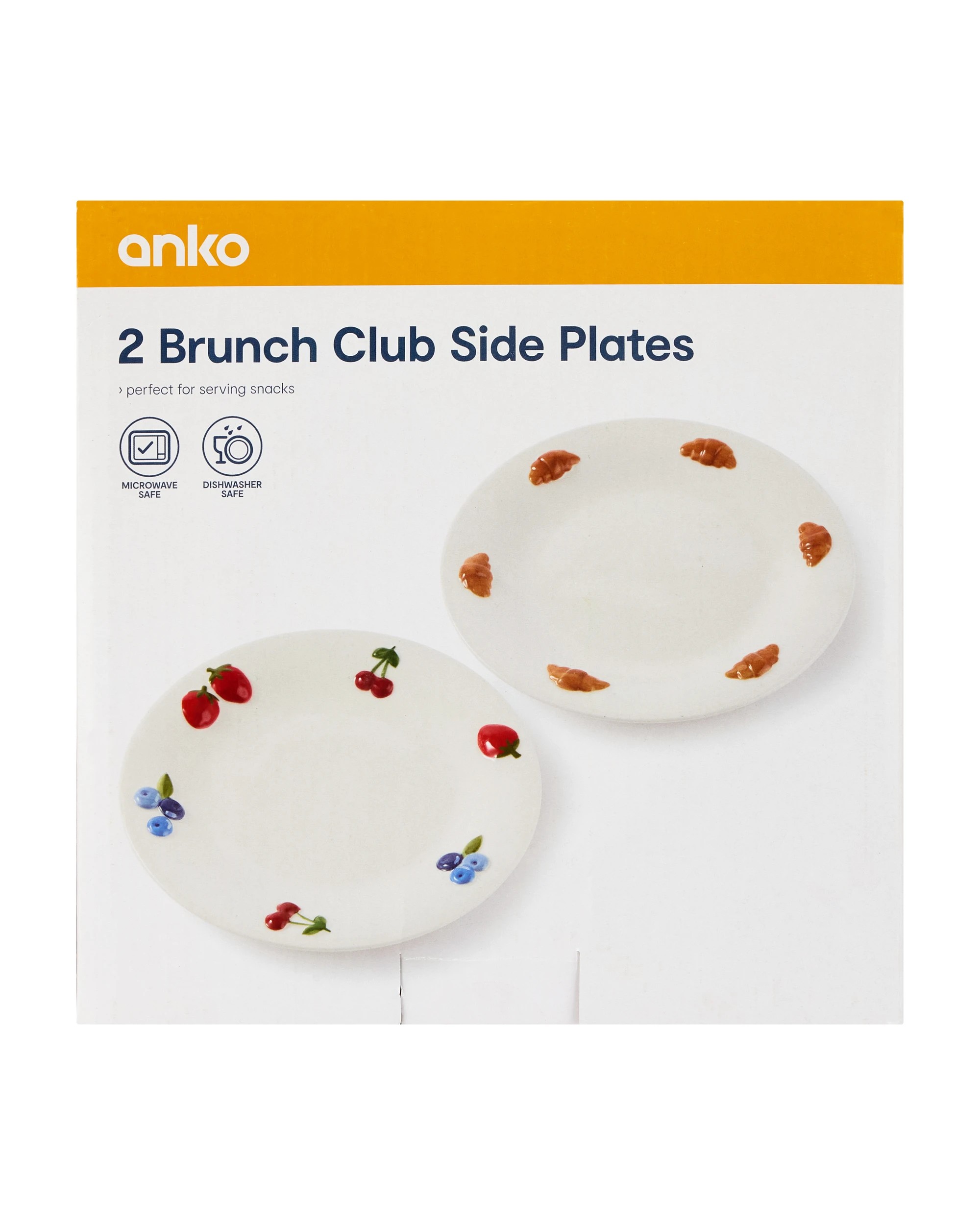 1 2 Pack Brunch Club Side Plates, 1 of 1