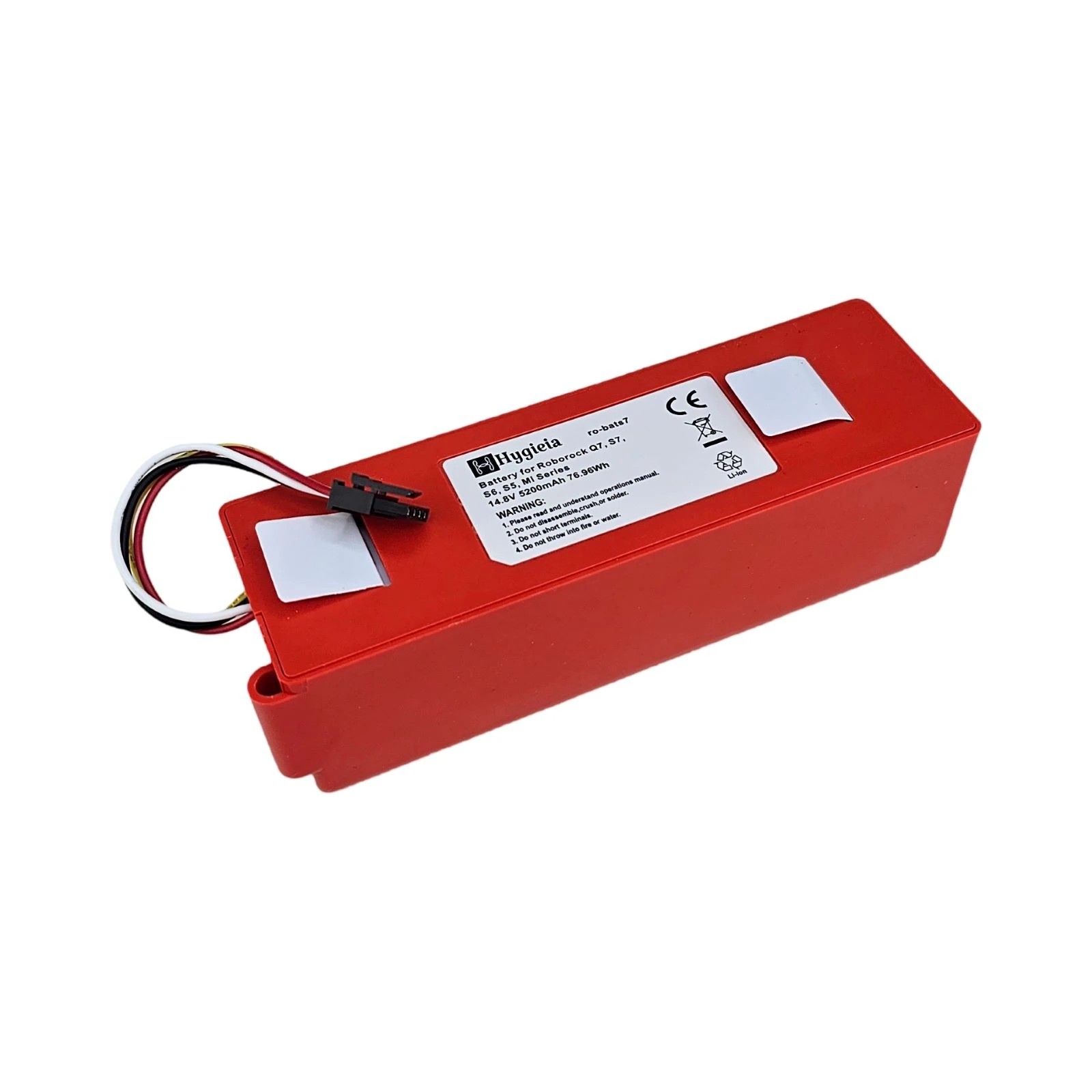 1 Hygieia Battery For Roborock S Q and Mi Series Robot Vacuum Cleaners - Red, 1 of 9