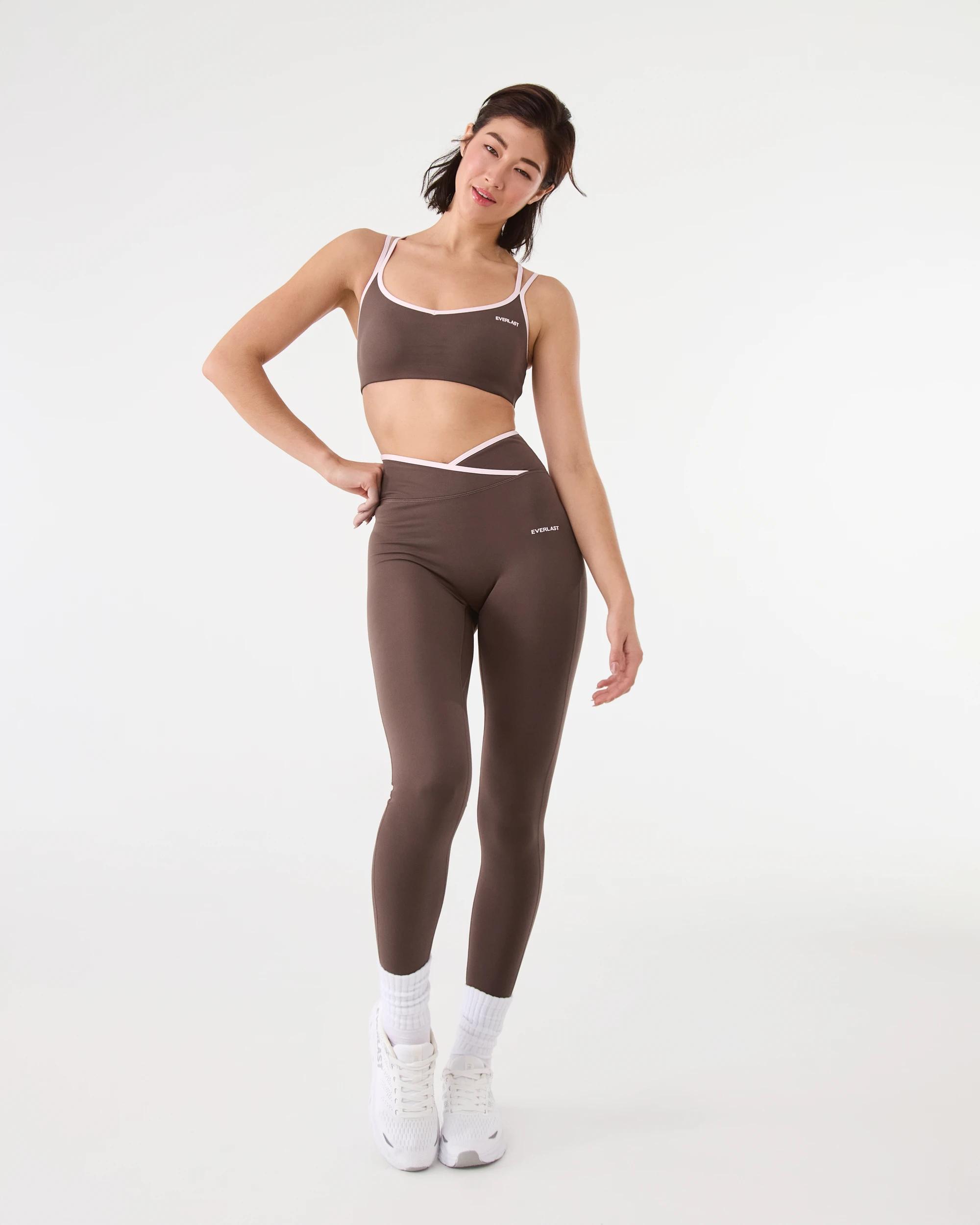 2 Everlast Womens Strappy Sports Bra Choc, 2 of 7