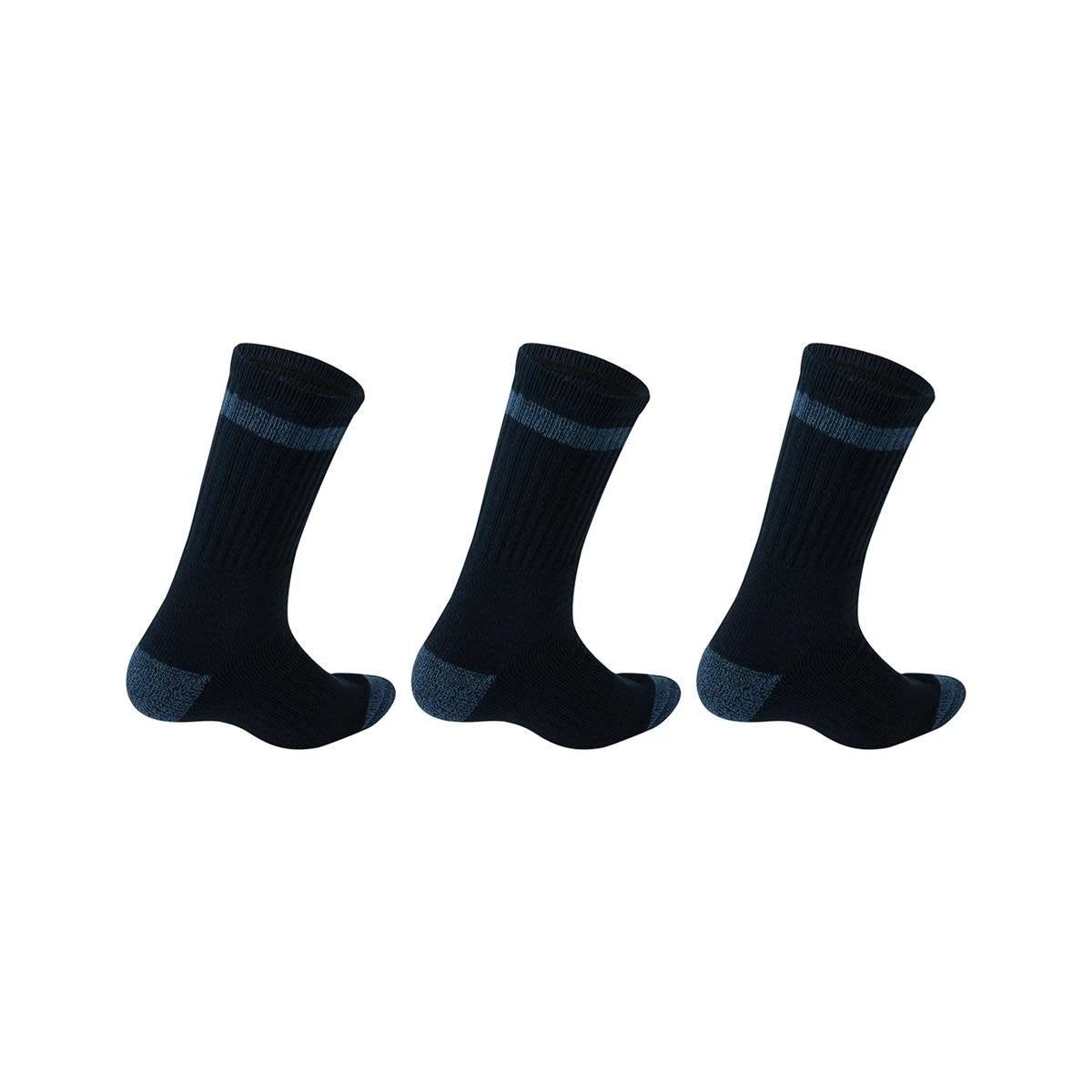 2 3 Pack Heavy Duty Work Socks NAVY BLUE TRIM, 2 of 3