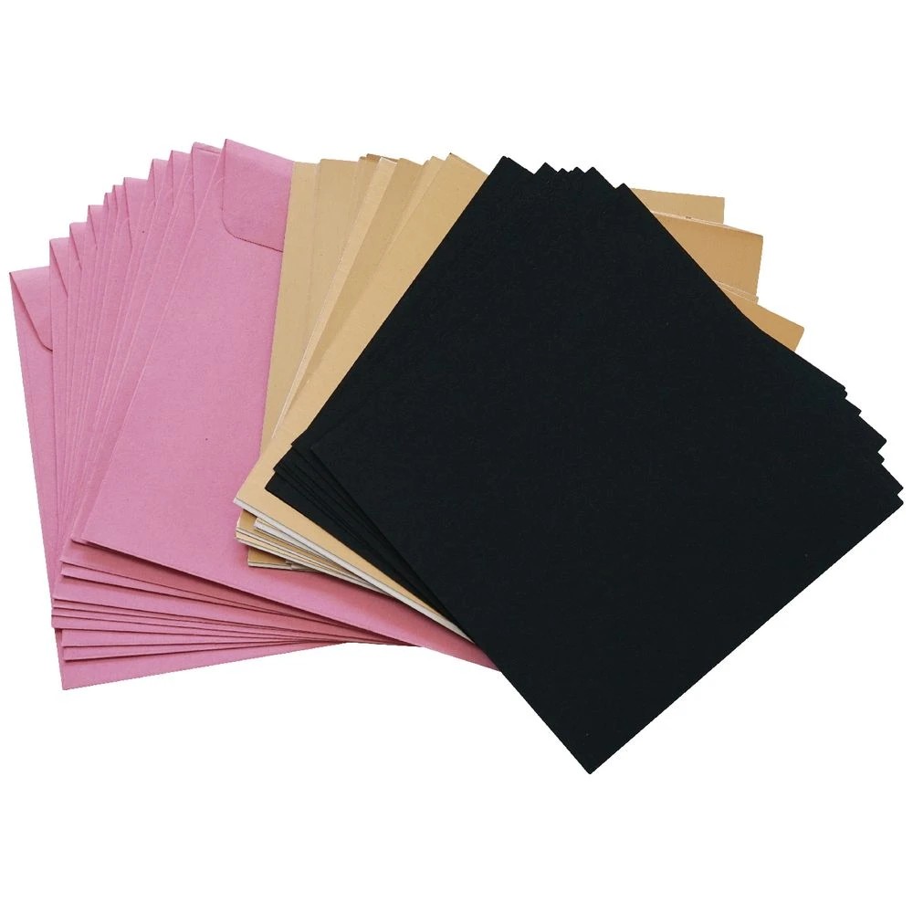 2 Qcut Folding Cards Set Rose Gold Foil/Black, 2 of 3