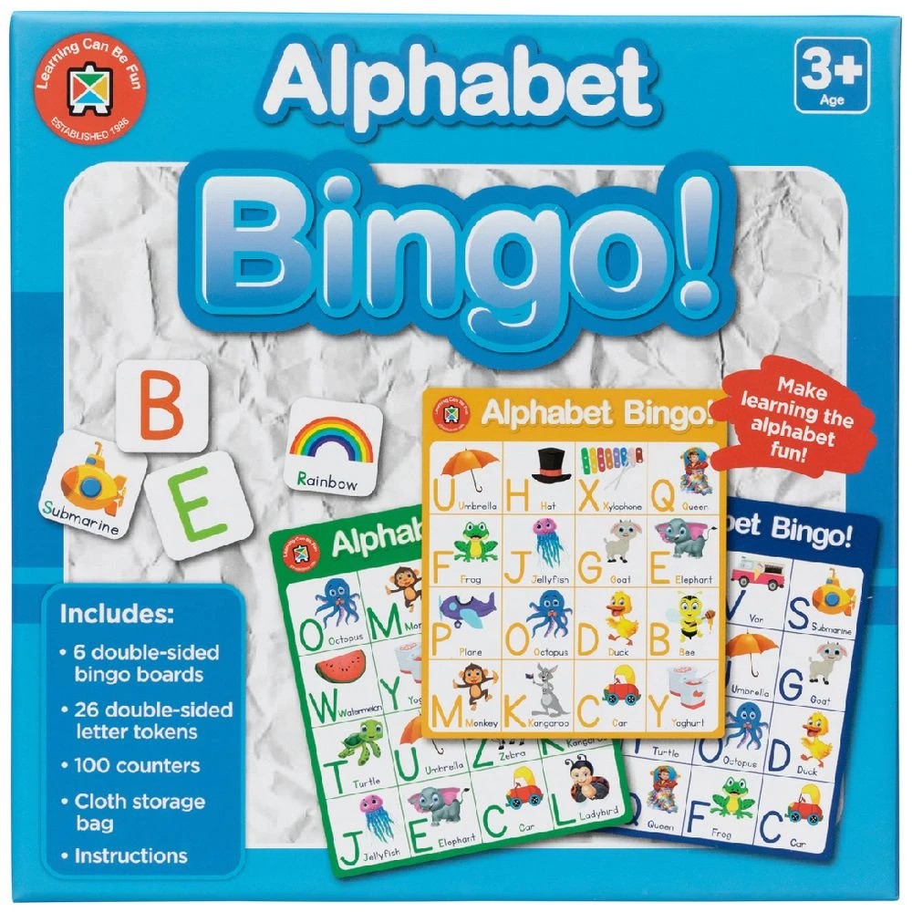 1 Learning Can Be Fun Alphabet Bingo, 1 of 2
