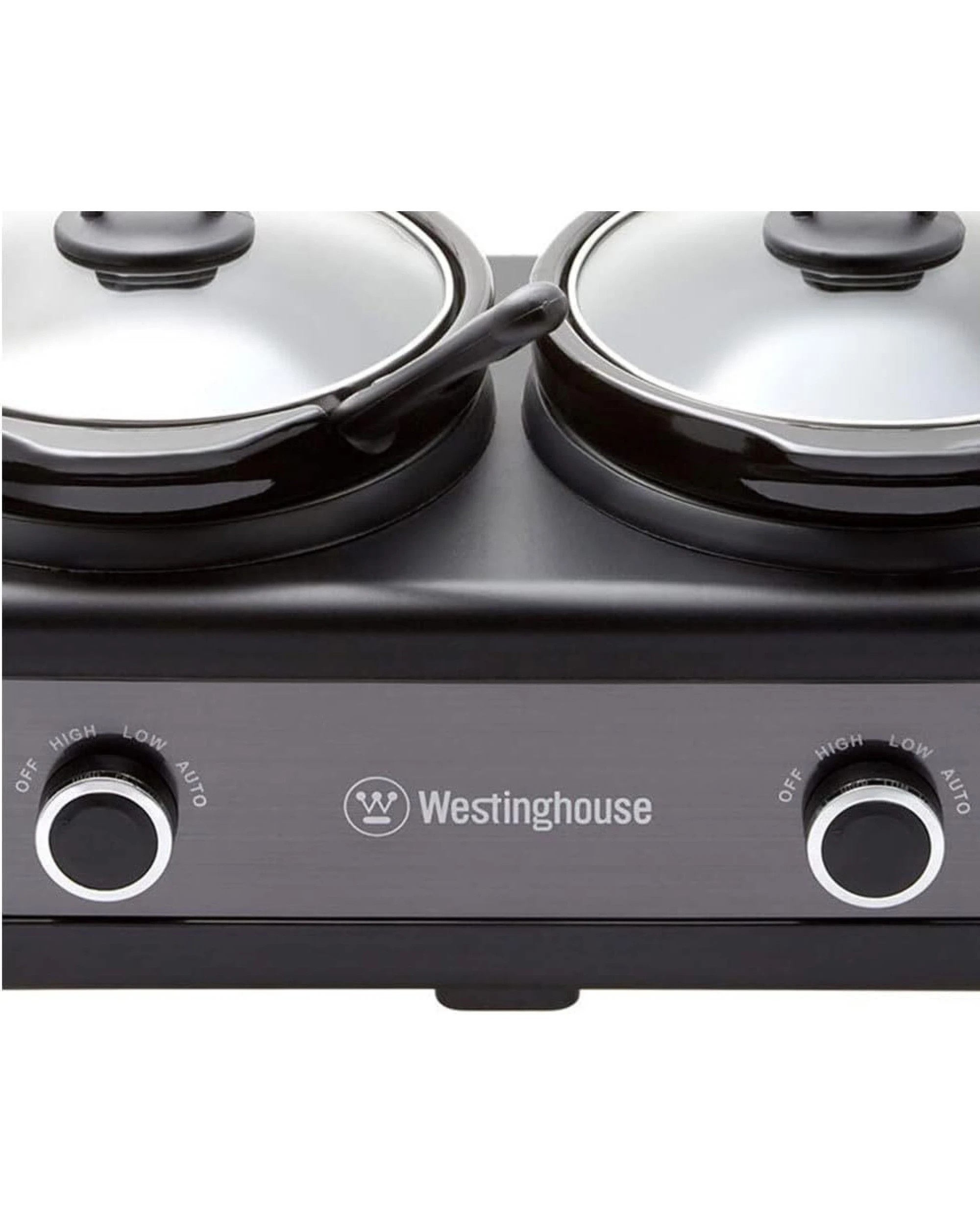 3 Westinghouse 2-Pot Slow Cooker with Stainless Steel Design, 3 of 6