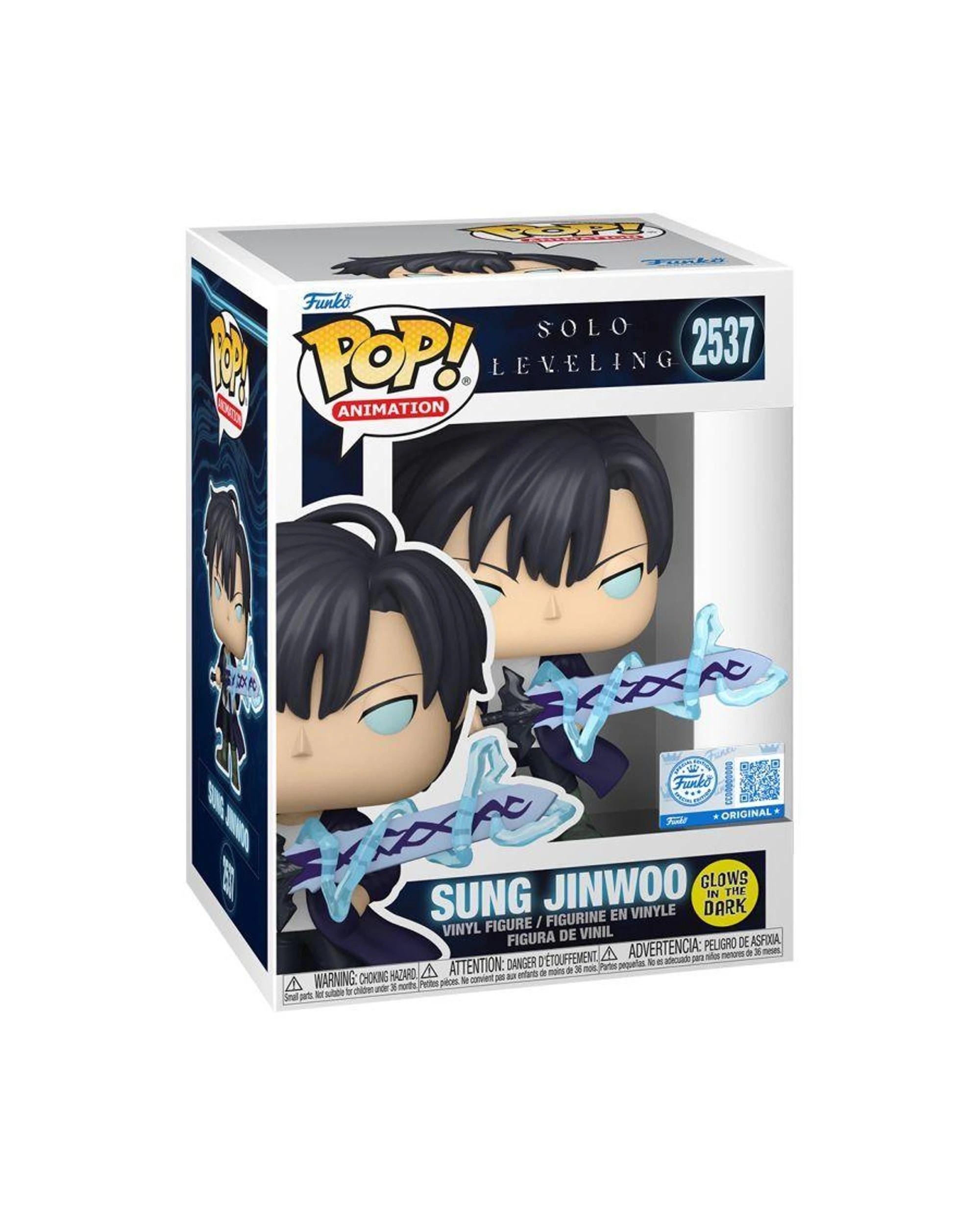4 Solo Leveling Sung Jinwoo with Sword Glow Funko POP! Vinyl, 4 of 4