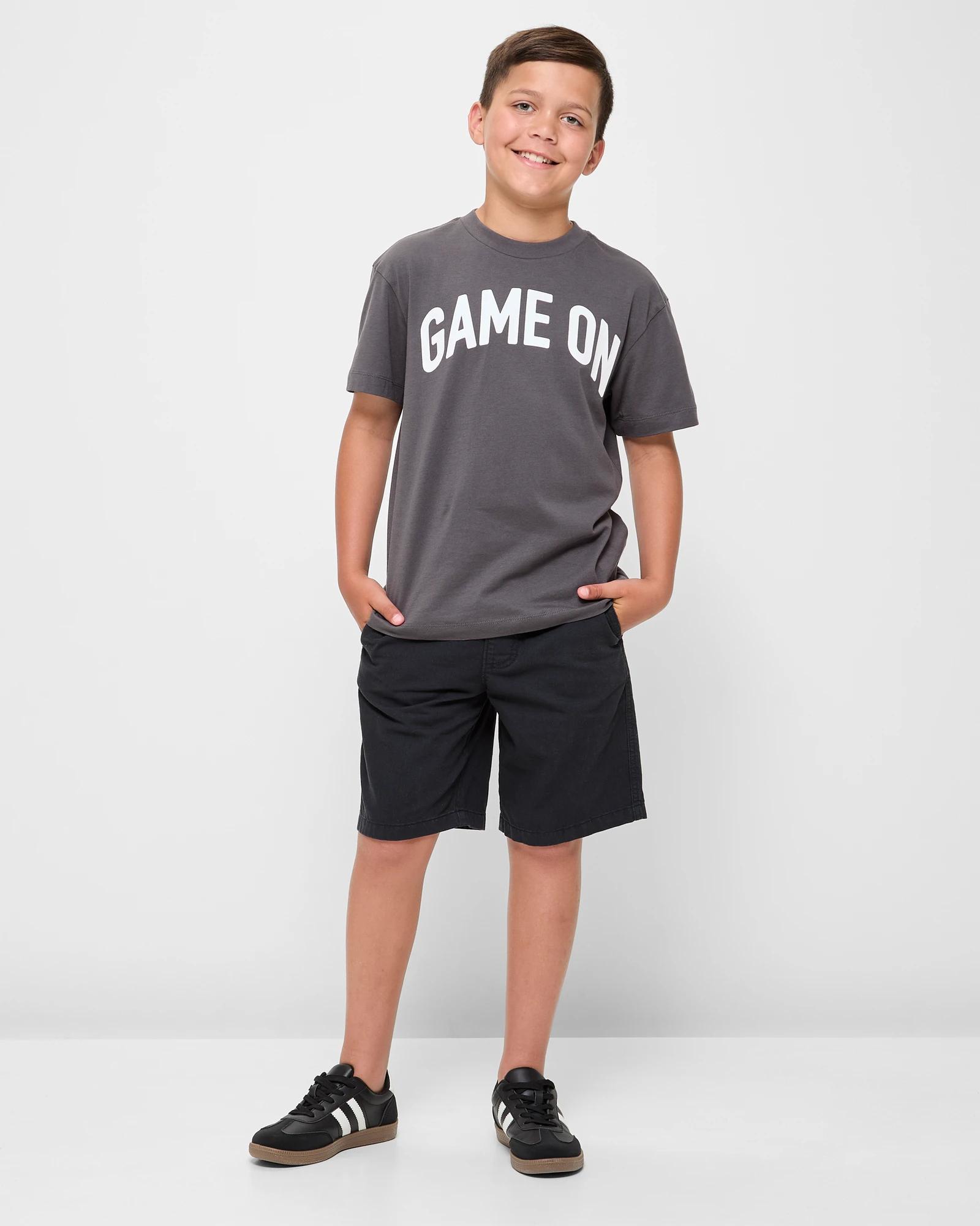 2 Target Australian Cotton Loose Fit Print T-shirt CHARCOAL, 2 of 5