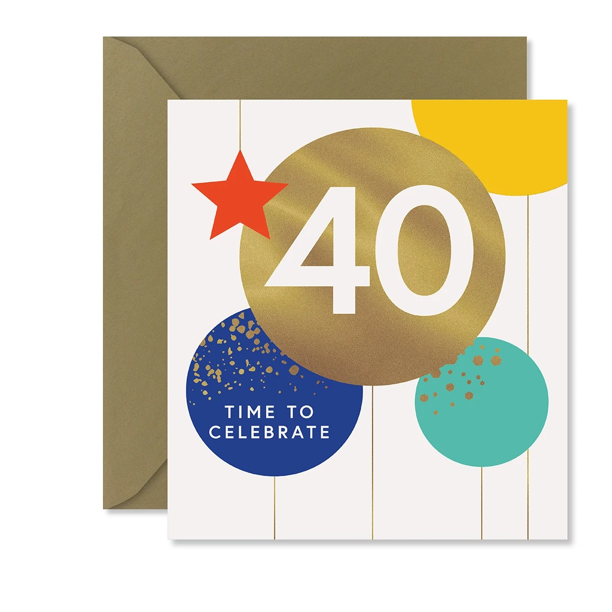 1 Hallmark 40th Birthday Card - Balloons, 1 of 3