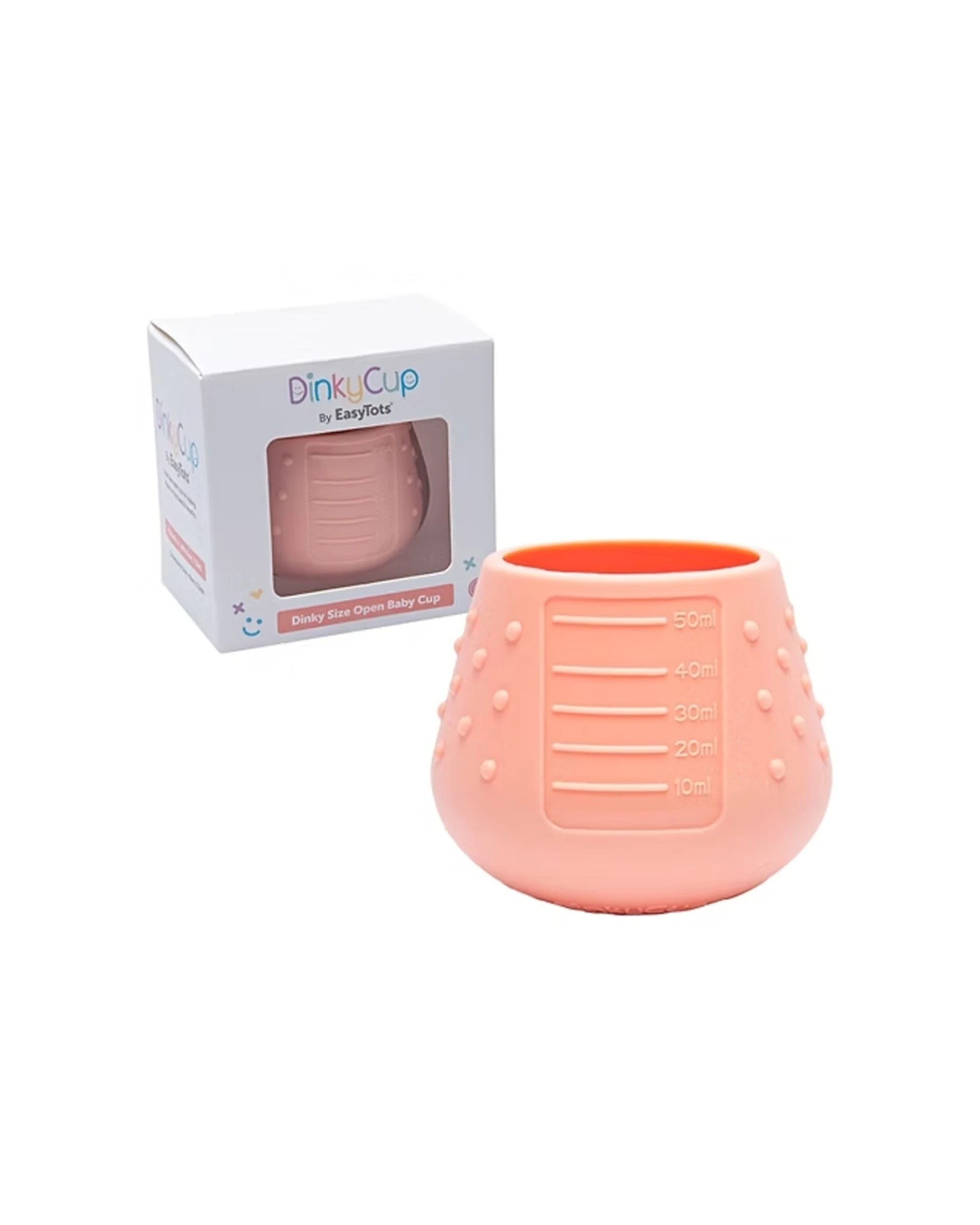2 Easytots Dinky Toddler Drinking Cup Extra Small Open Rounded Bottom 50ml - Beige, 2 of 4