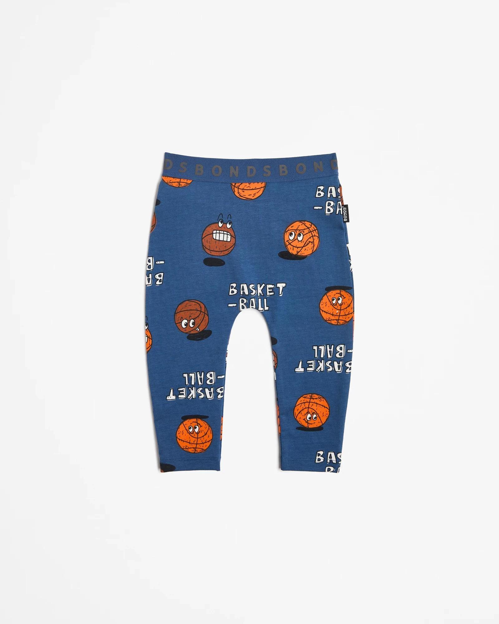 2 Baby Bonds Stretchies Leggings 2 Pack - Navy Blue Bounce Club/Rugby Stripe NAVY BLUE BOUNCE CLUB/RUGBY STRIPE, 2 of 4