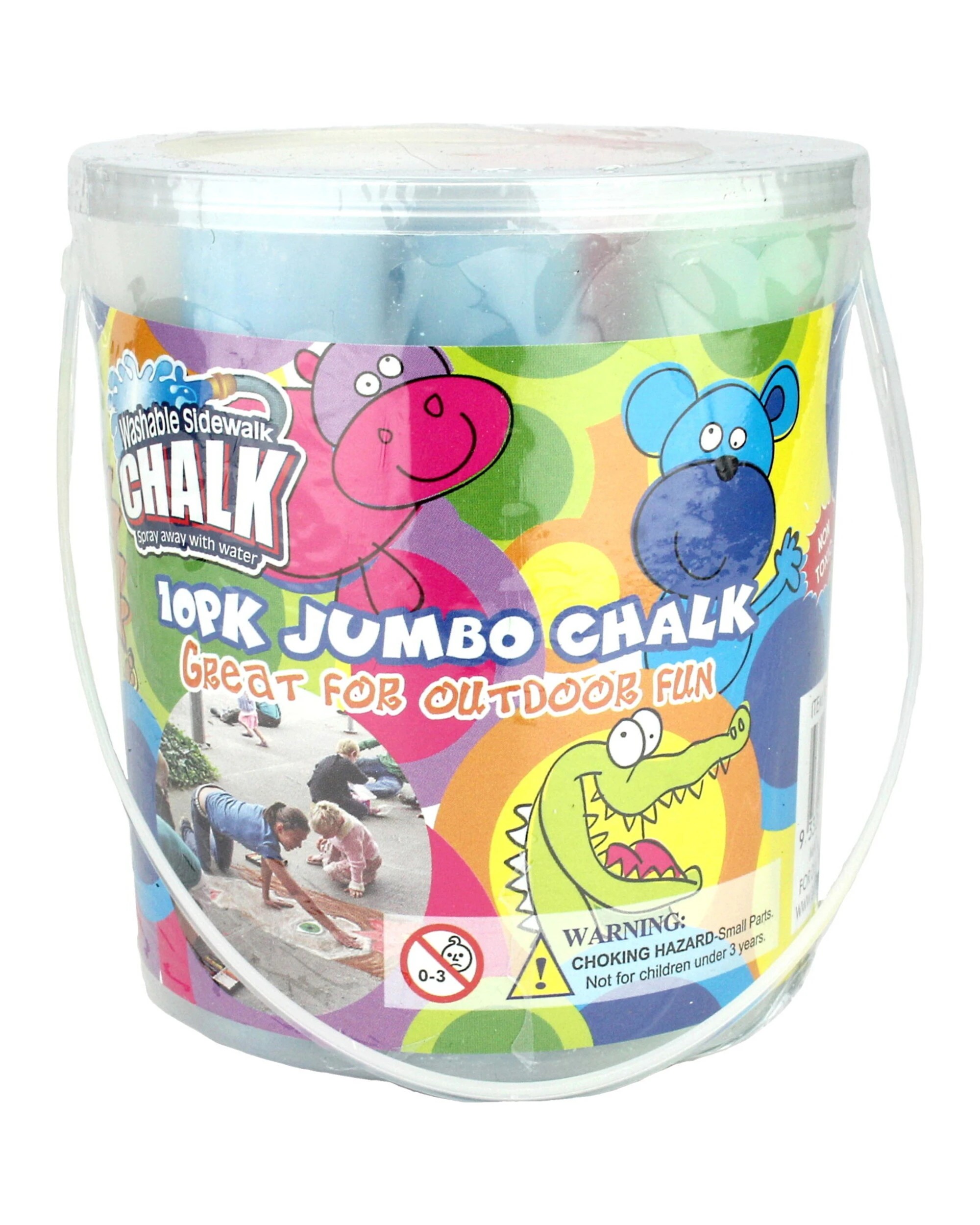 1 Durmaz Jumbo Coloured Sidewalk Chalk Pack of 10, 1 of 1