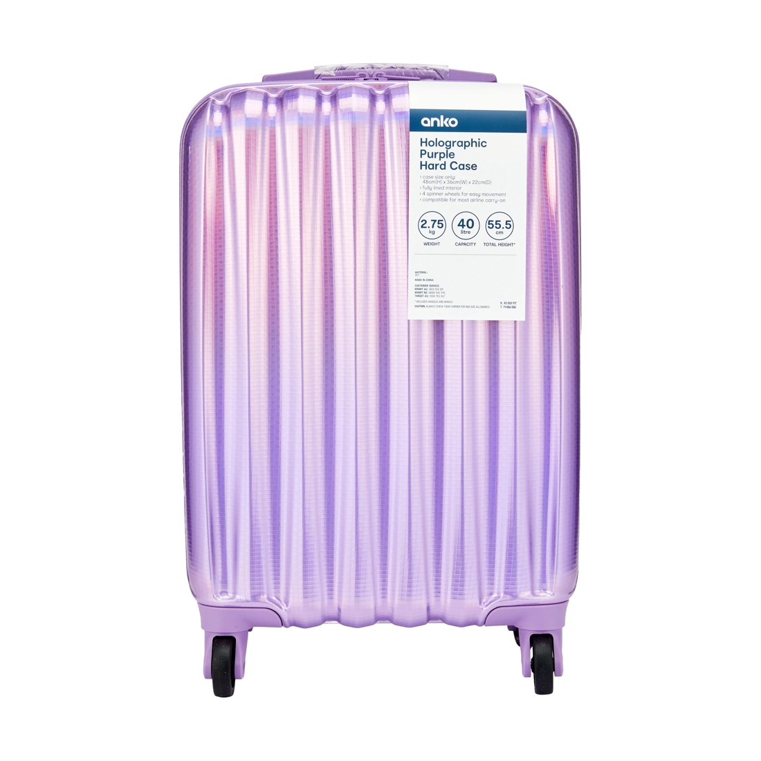 8 48cm Holographic Purple Hard Case, 8 of 8