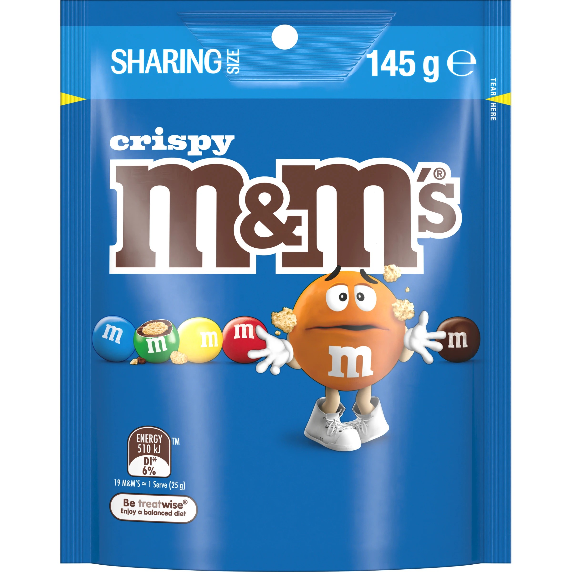 1 M&M's Crispy Chocolate Bag 145g, 1 of 5