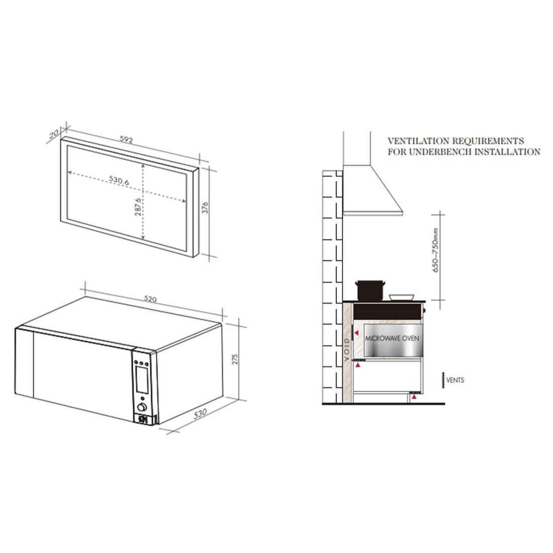 3 Artusi 31L Convection Microwave Oven 900W, 3 of 3