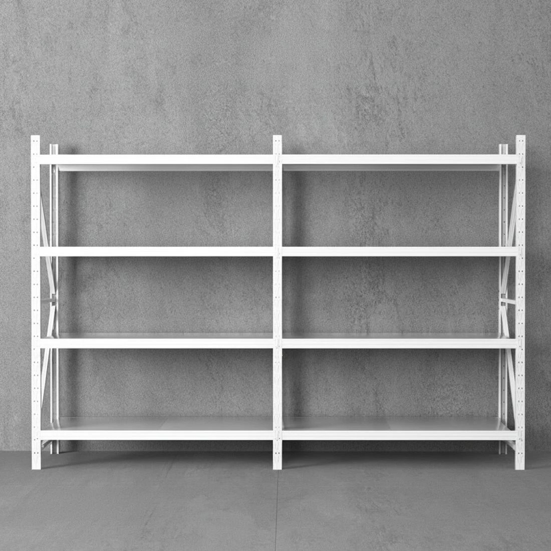 3 3Mx2M Giantz Garage Shelving Warehouse Rack - White, 3 of 4