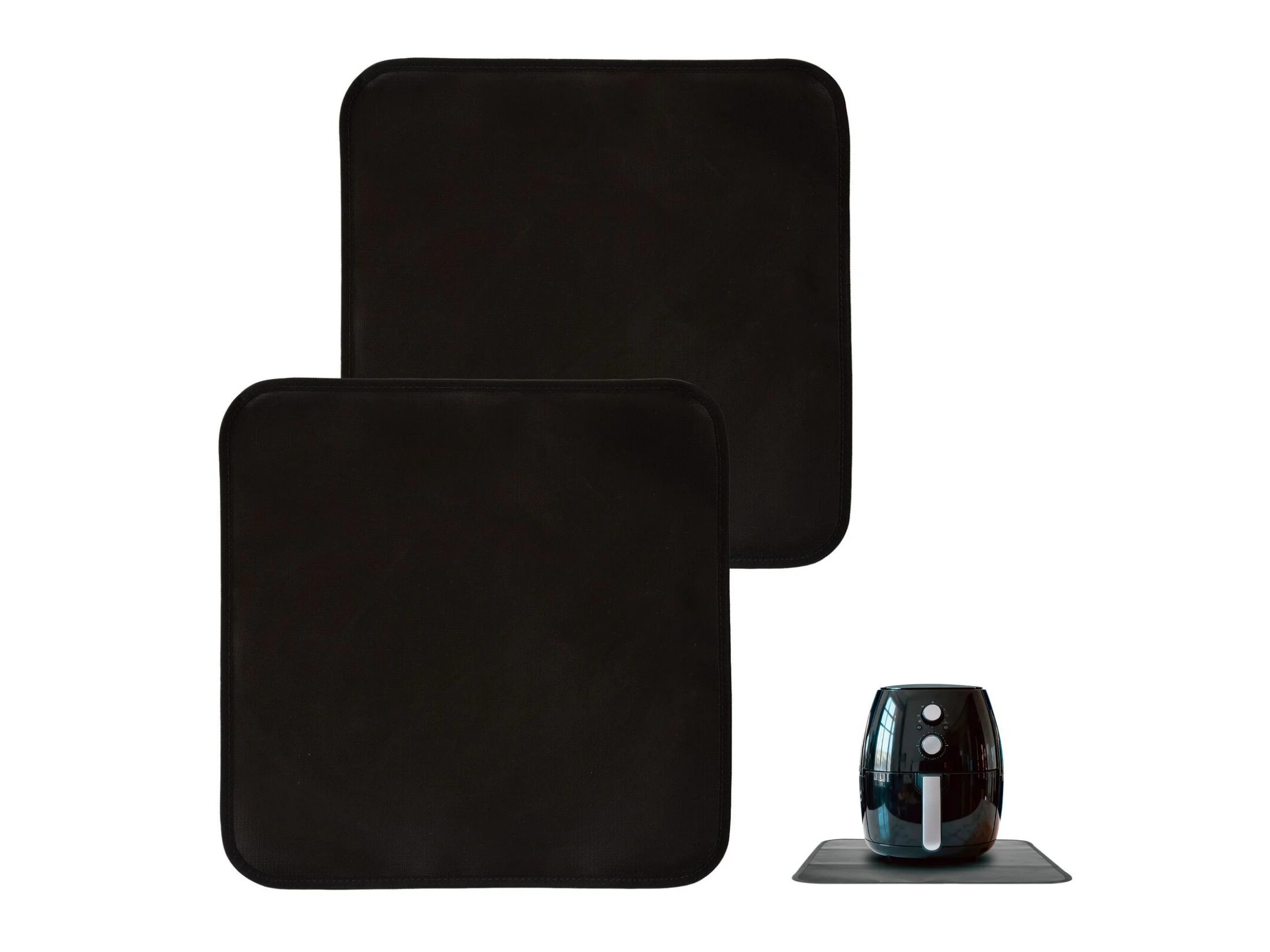 1 Healthy Choice Non Slip Heat Resistant Air Fryer Benchtop Protector Mats, 2 Pack, 40cm x 40cm, 1 of 3