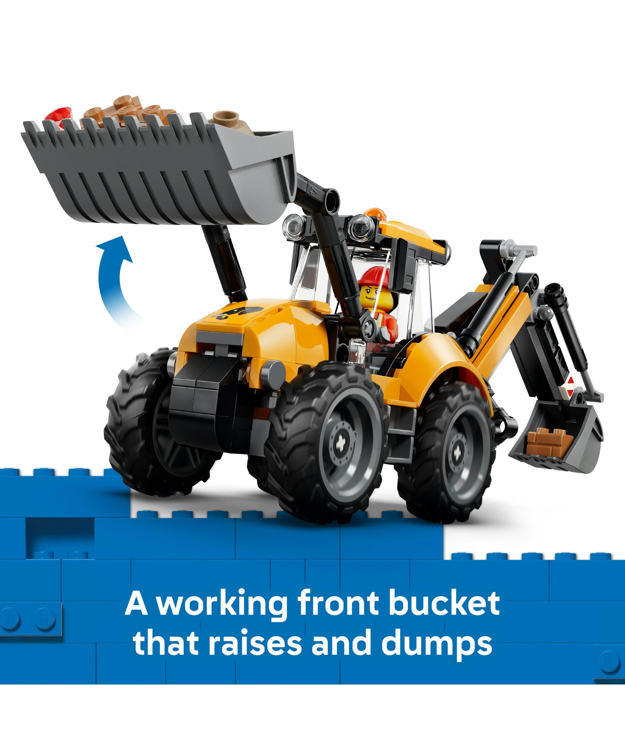 4 LEGO City Yellow Backhoe Loader 60480, 4 of 9