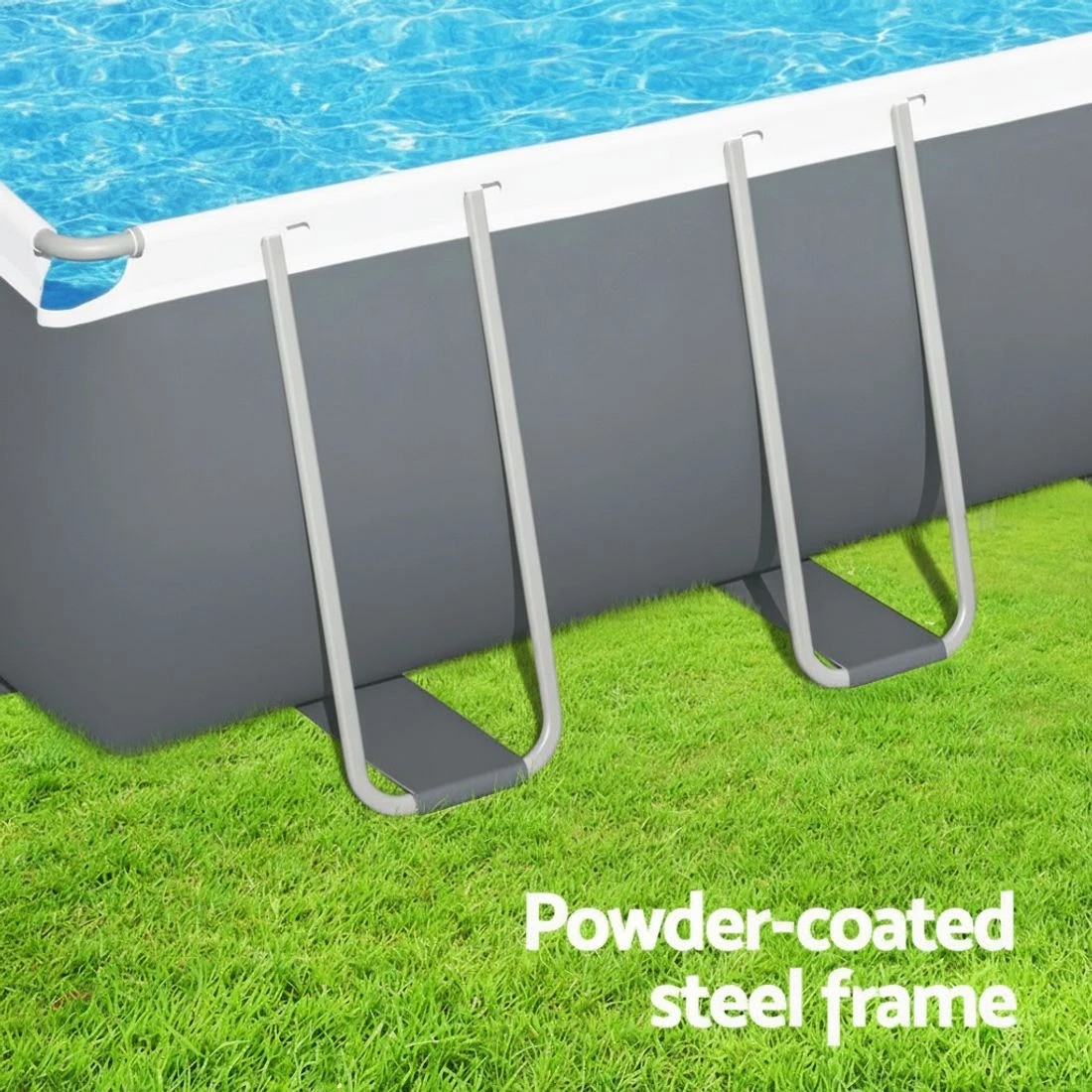 4 Bestway Swimming Pool 640x274x132cm Steel Frame Above Ground Pools Filter Pump Ladder 19281L - Multi, 4 of 5