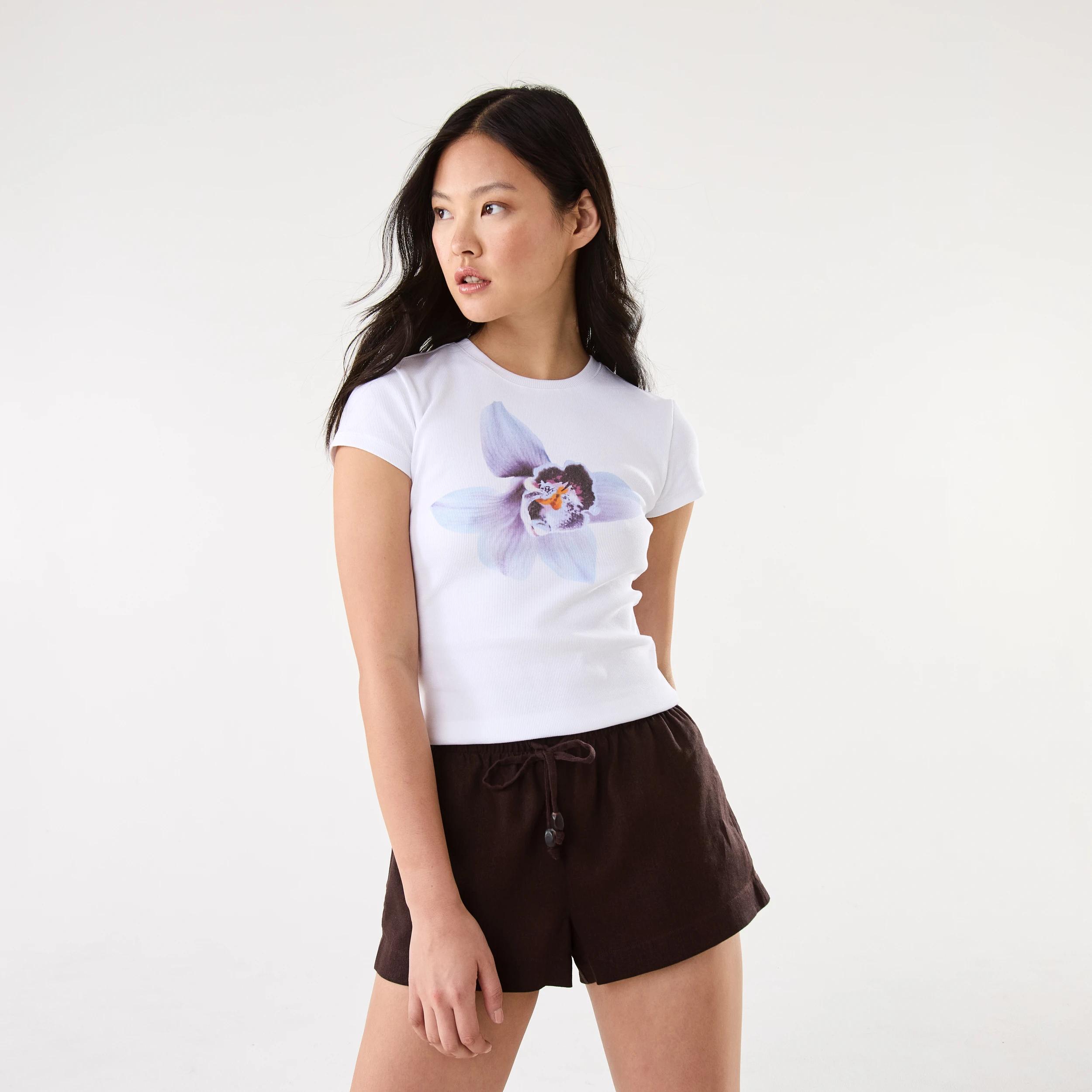 9 Linen Blend Shorts Choc Plum, 9 of 9