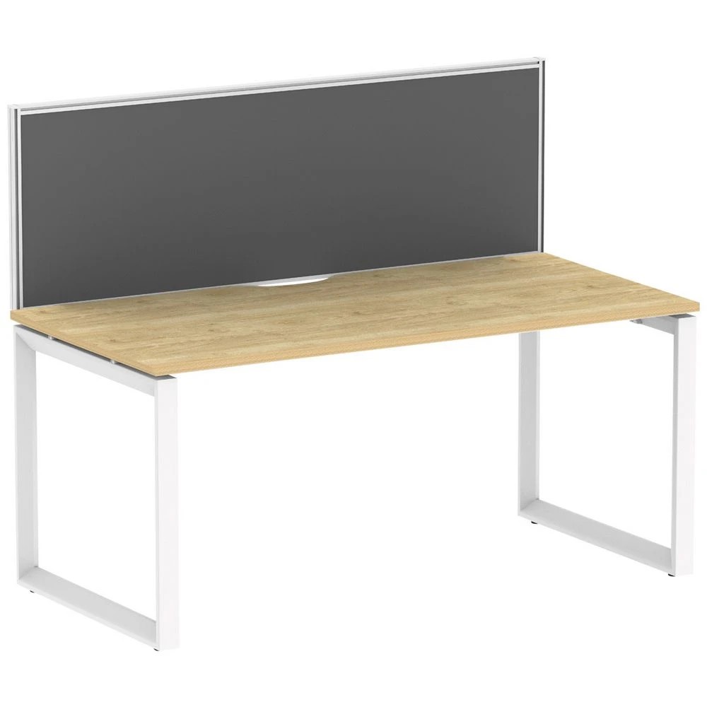 1 Stilford S2 Desk 1500x750 with Screen 1500x525 Desks, Tables and Workstations, 1 of 4