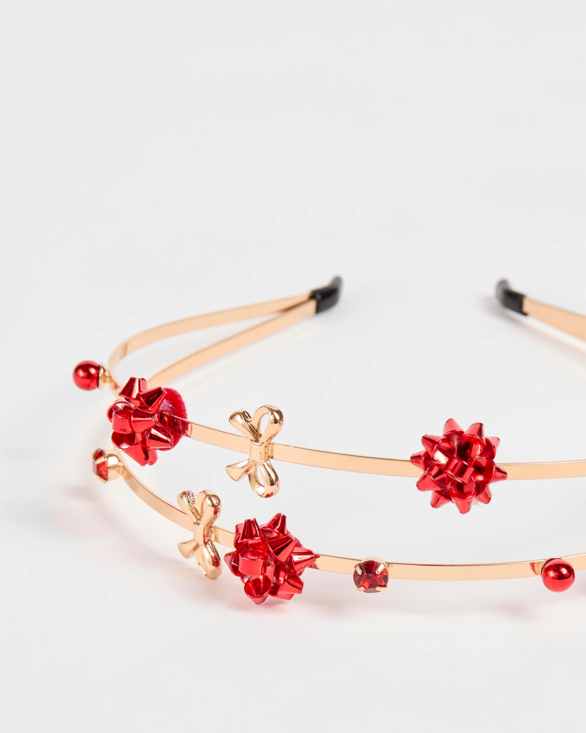 4 Target Christmas Metal Rosette Headband GOLD, 4 of 4