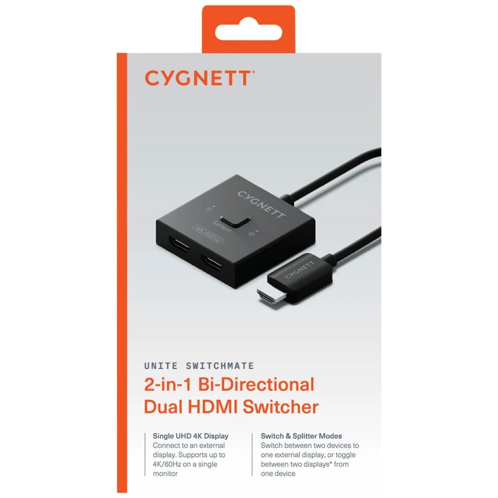 6 Cygnett Unite 2-in-1 Bi-Directional Dual HDMI Switch 50cm, 6 of 6