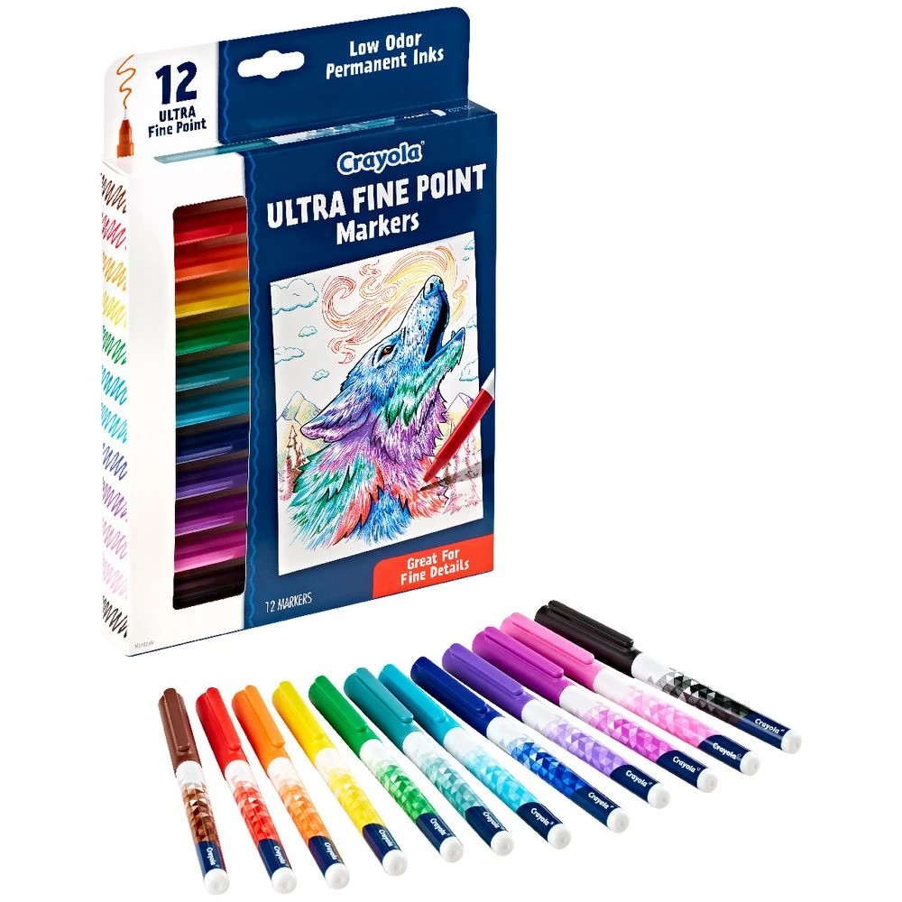 2 Crayola Ultra Fine Point Doodle Markers 12 Pack, 2 of 4