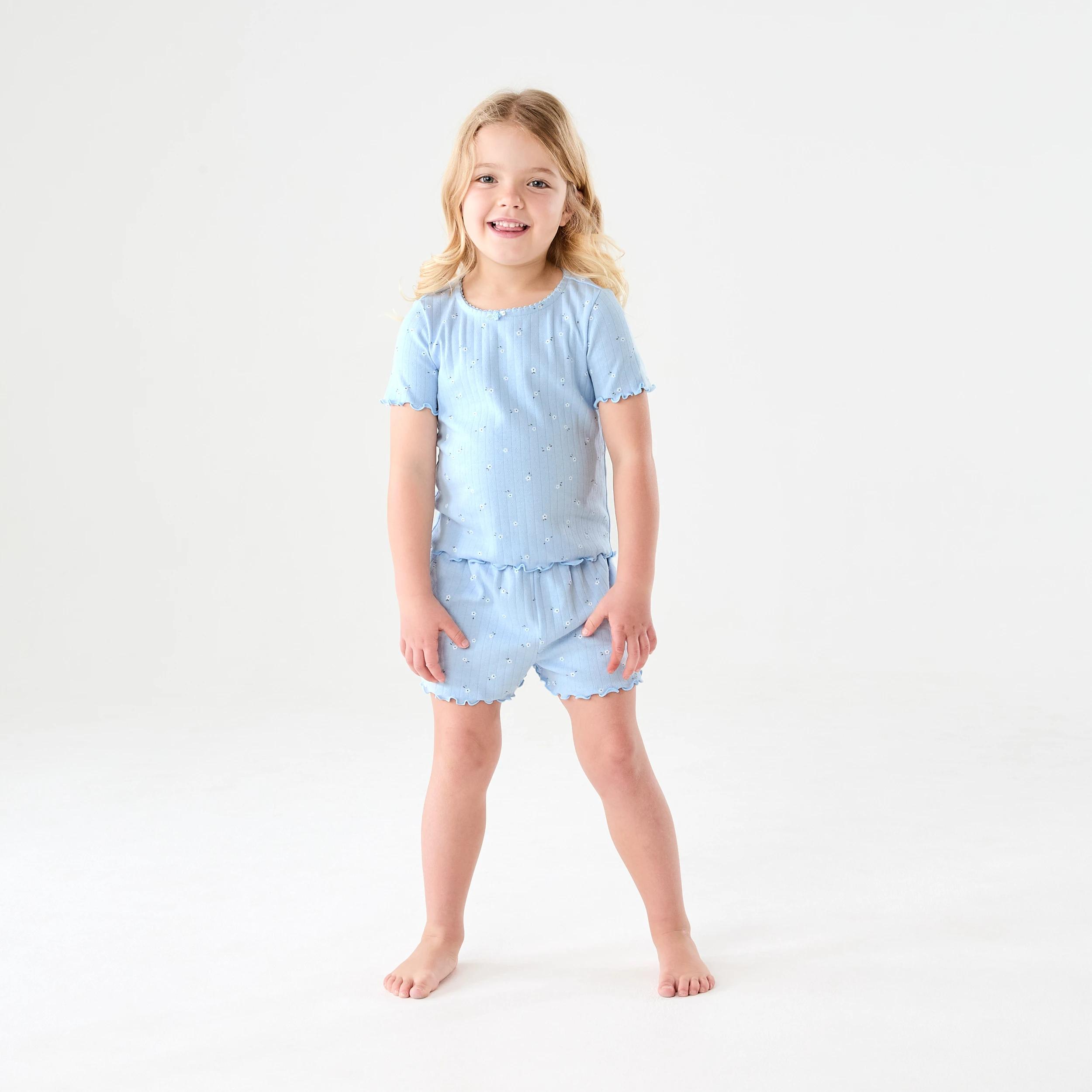 1 Pointelle Pyjama Set BLUE FLORAL, 1 of 7