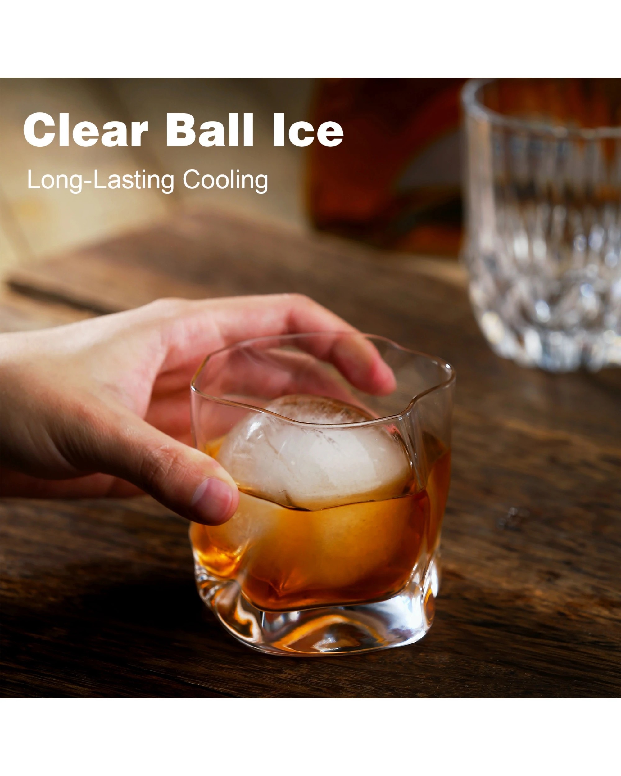 6 Advwin Sphere Ice Maker Machine, 50mm Round Ice Ball Maker For Whiskey & Cocktails, Clear Ice Machine, 6 of 8