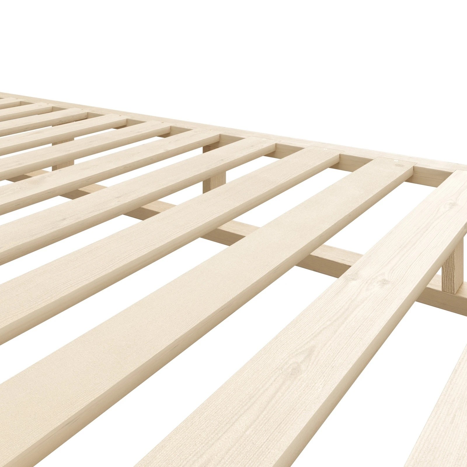 2 Oikiture Bed Frame Single Size Wooden Bed Base Platform Cage-like Base
 - Natural, 2 of 10