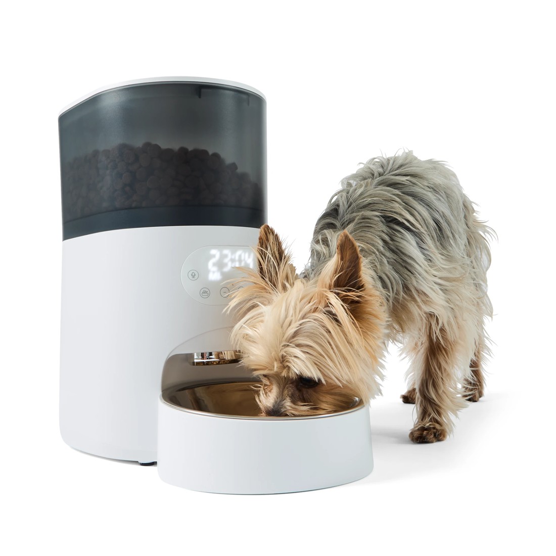 1 Automated 5L Pet Feeder - White and Grey, 1 of 10
