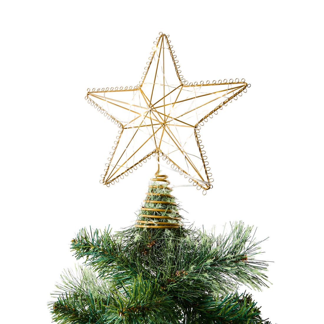 2 LED Light Up Wire Star Tree Topper, 2 of 9
