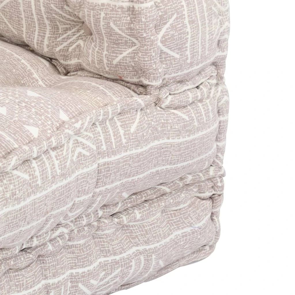 4 vidaXL Single Modular Pouffe Fabric - Beige, 4 of 8