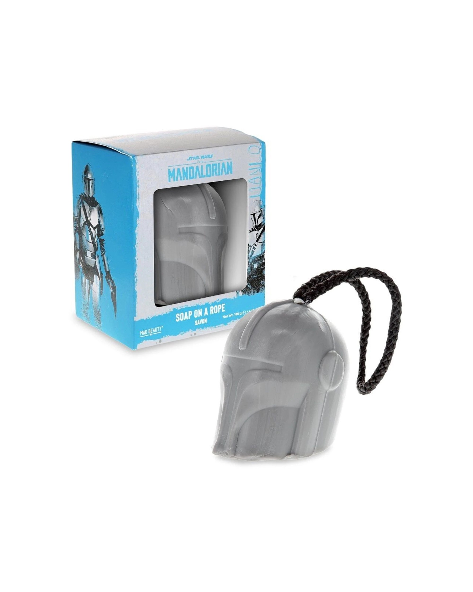 4 Star Wars 4PK Mandalorian Helmet Scented Soap on a Rope 180g Cedarwood & Lime - Grey, 4 of 4