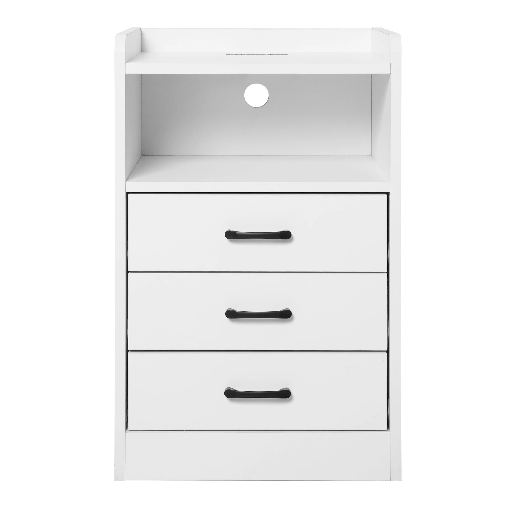 2 Levede Bedside Table With Charging Station White, 2 of 6