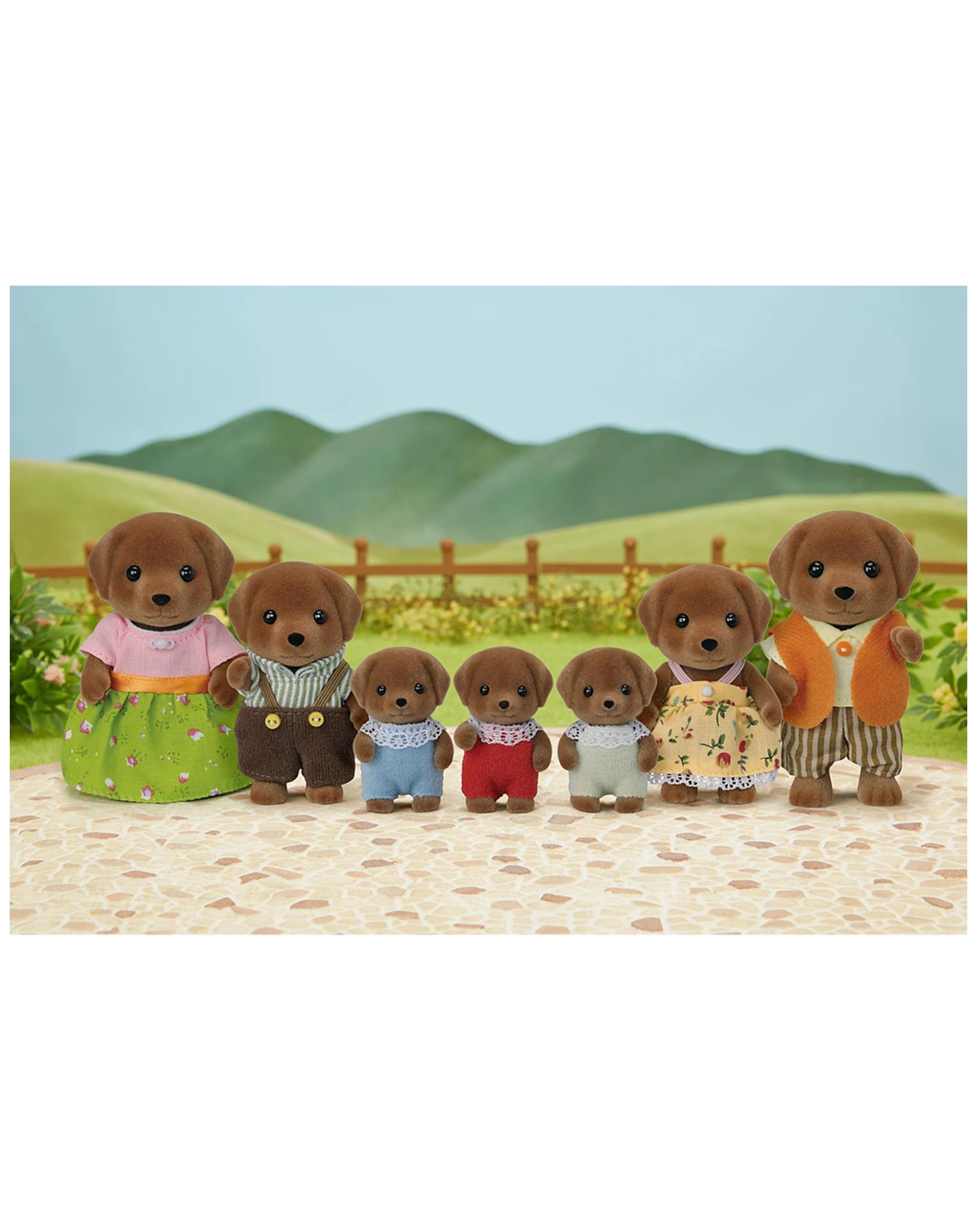 3 Sylvanian Families 7pc Doll Figure Chocolate Labrador Family Kids Toy Set 3 Years Plus
 - Brown, 3 of 3