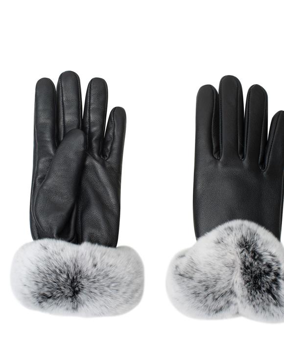Australian Shepherd UGG Women Lennon Leather Fluffy Gloves
