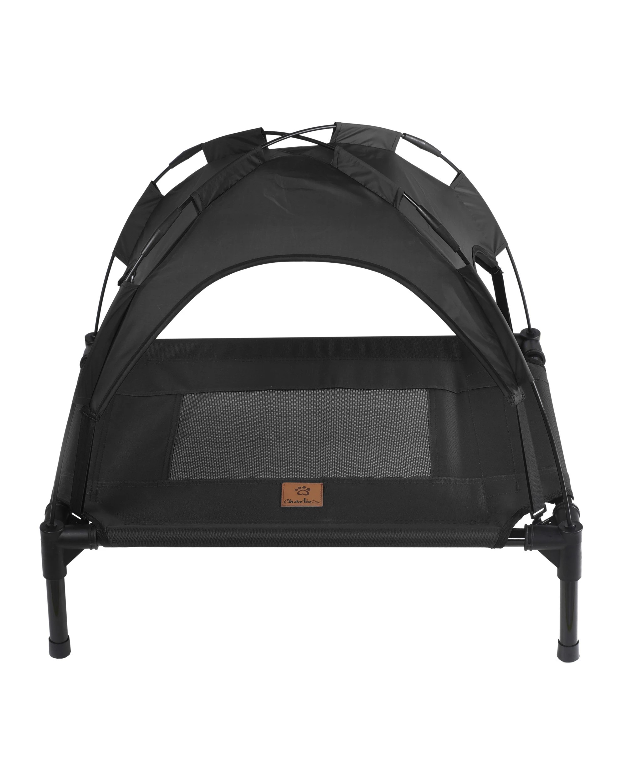 2 Charlie's Elevated Dog Bed With Tent Small - Black, 2 of 5